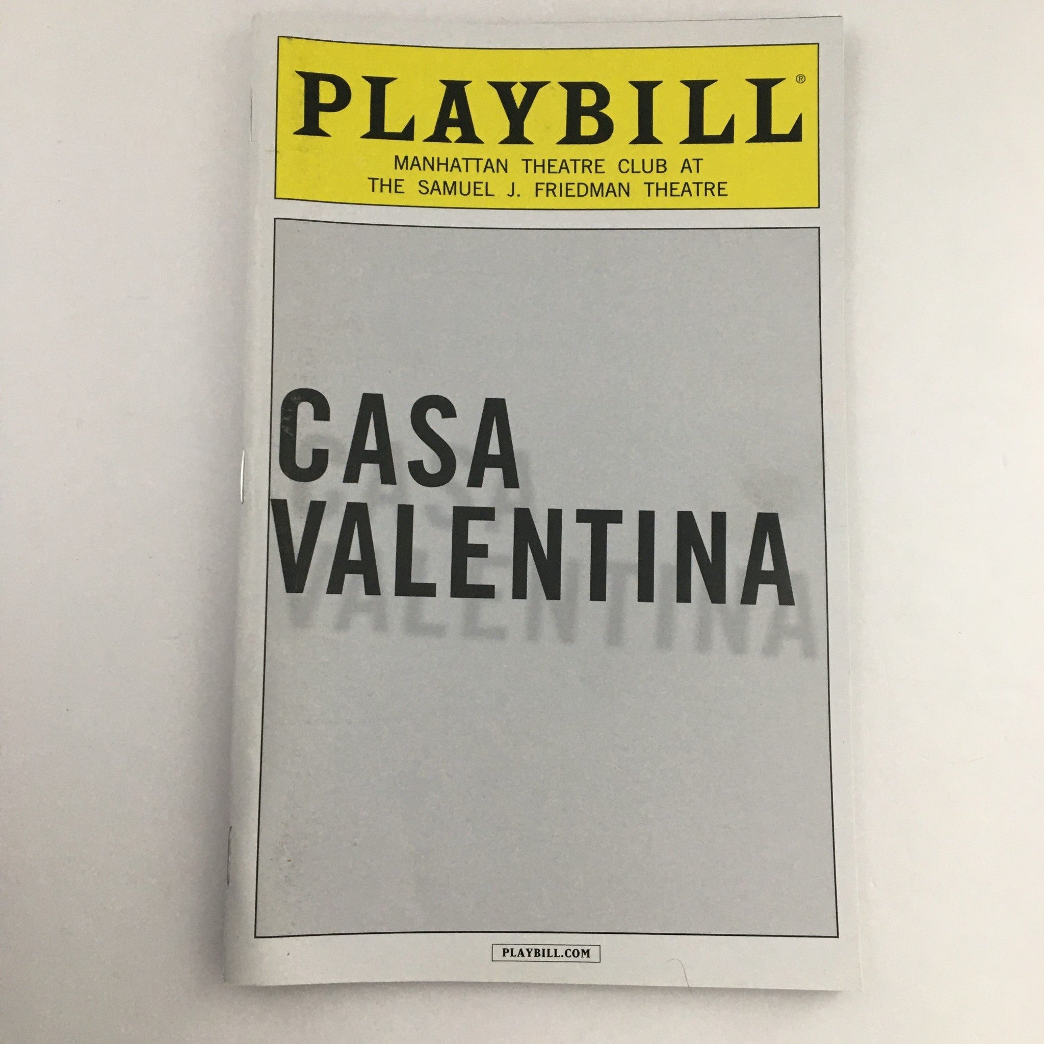 2014 Playbill Samuel J. Friedman Theatre 'Casa Valentina' Mare Winningham