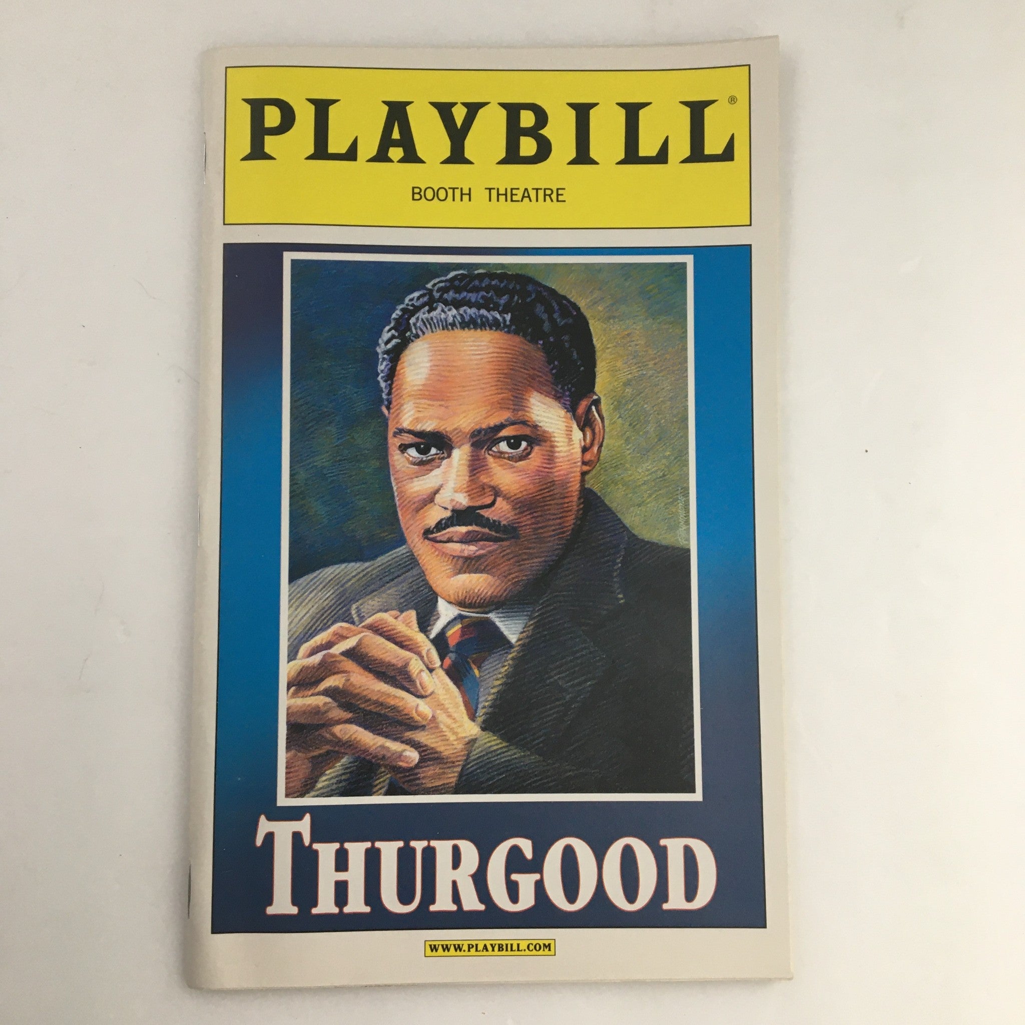 2008 Playbill Booth Theatre 'Thurgood' Laurence Fishburne, Vernon Jordan