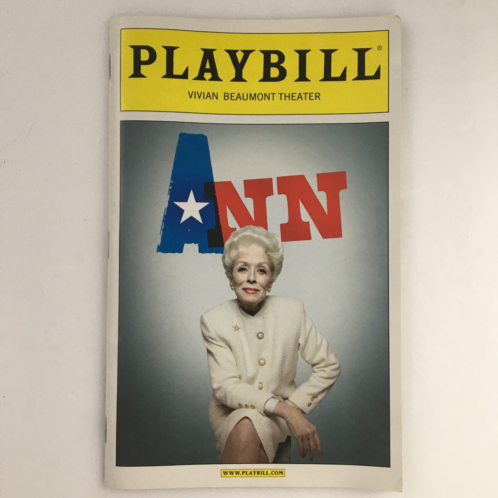 2013 Playbill Vivian Beaumont Theater 'Ann' Bob Boyett, Harriet Newman Leve