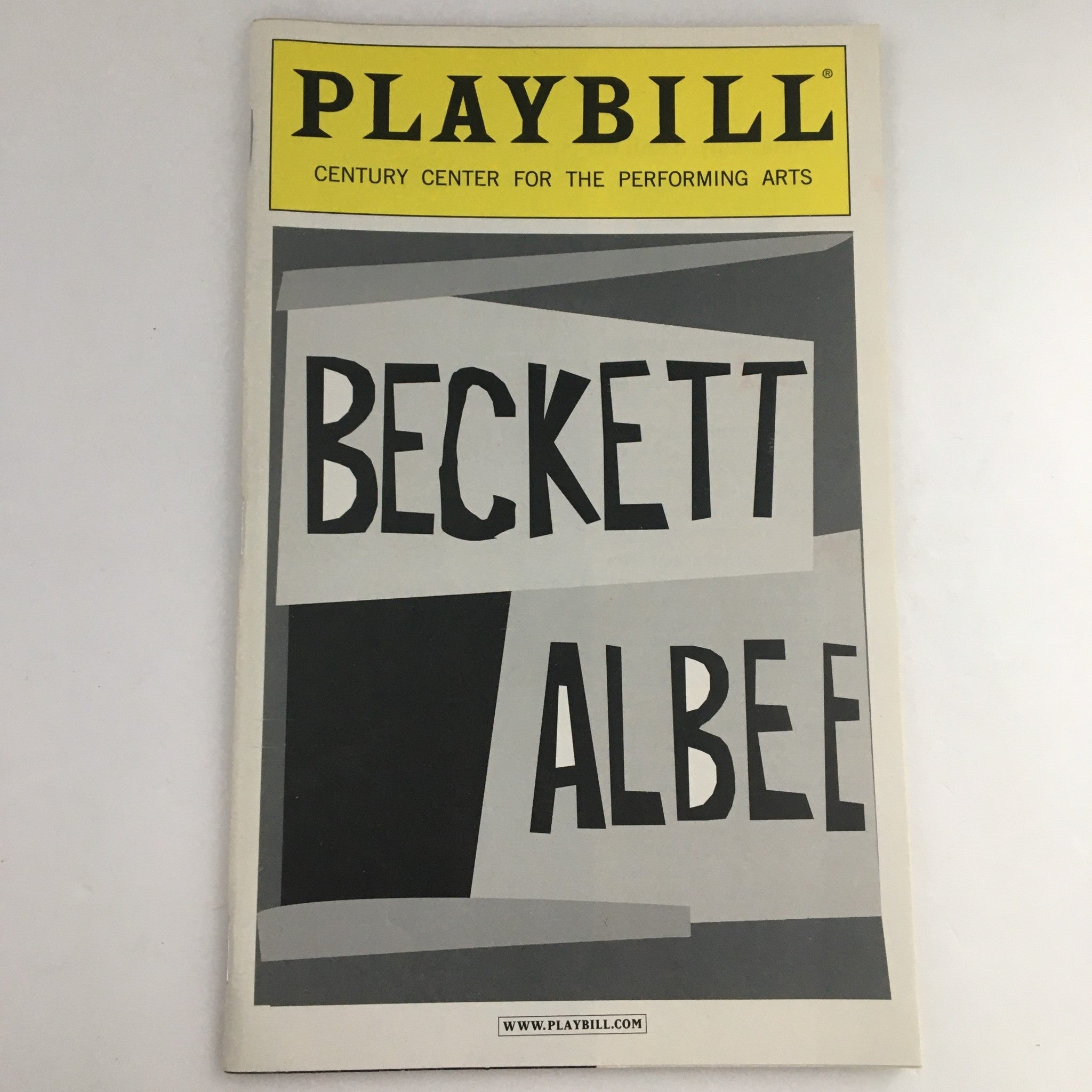 2003 Playbill Century Center 'Beckett/Albee' Marian Seldes, Brian Murray