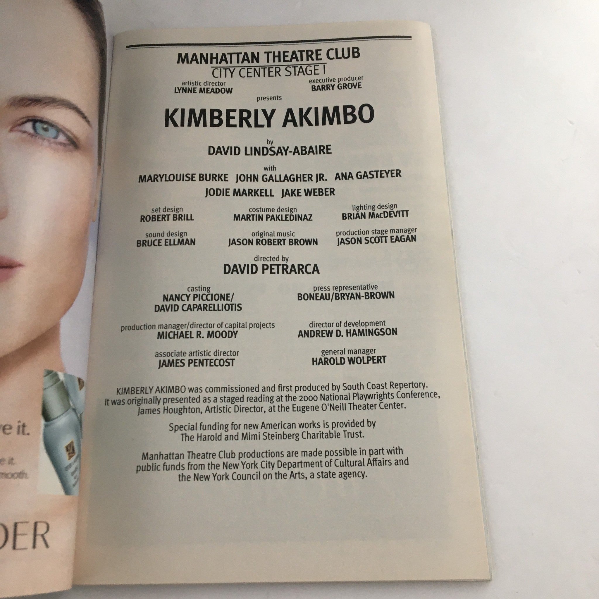 2003 Playbill City Center Stage I 'Kimberly Akimbo' Jake Weber and Ana Gasteyer