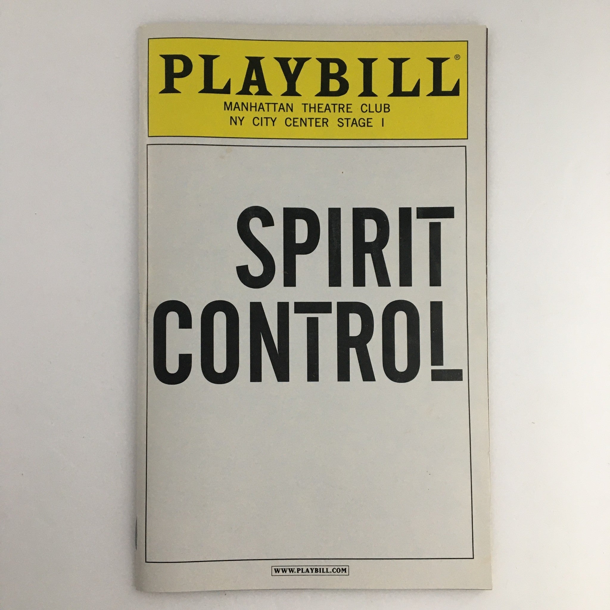 2010 Playbill NY City Center Stage I 'Spirit Control' Mia Barron, Jeremy Sisto