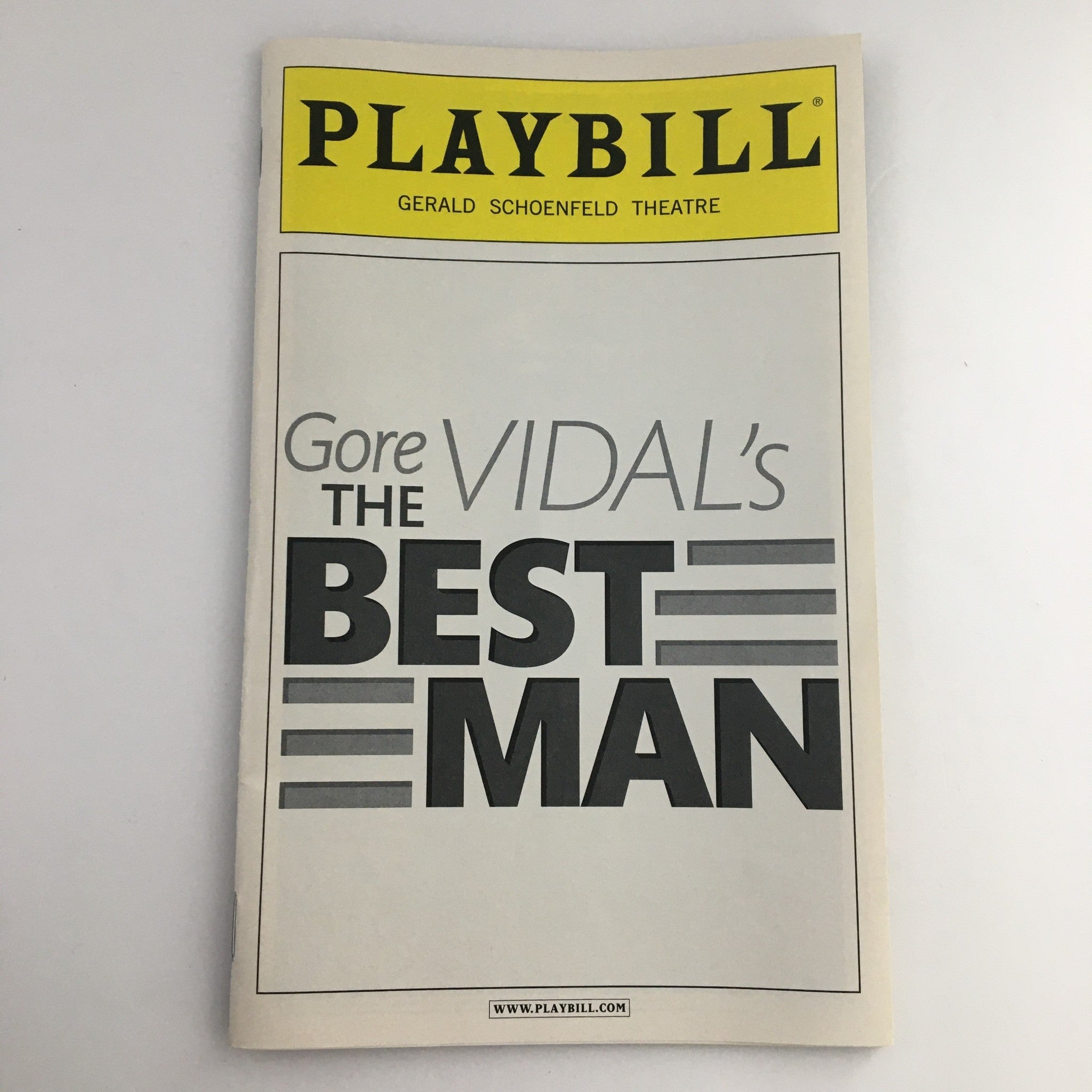 2012 Playbill Primary Gerald Schoenfeld Theatre 'The Best Man' James Earl Jones