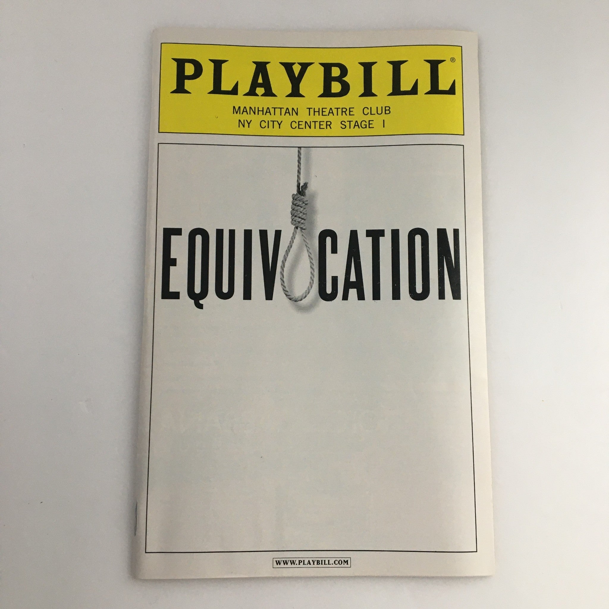 2010 Playbill NY City Center Stage I 'Equivocation' Remy Auberjonois, David Furr