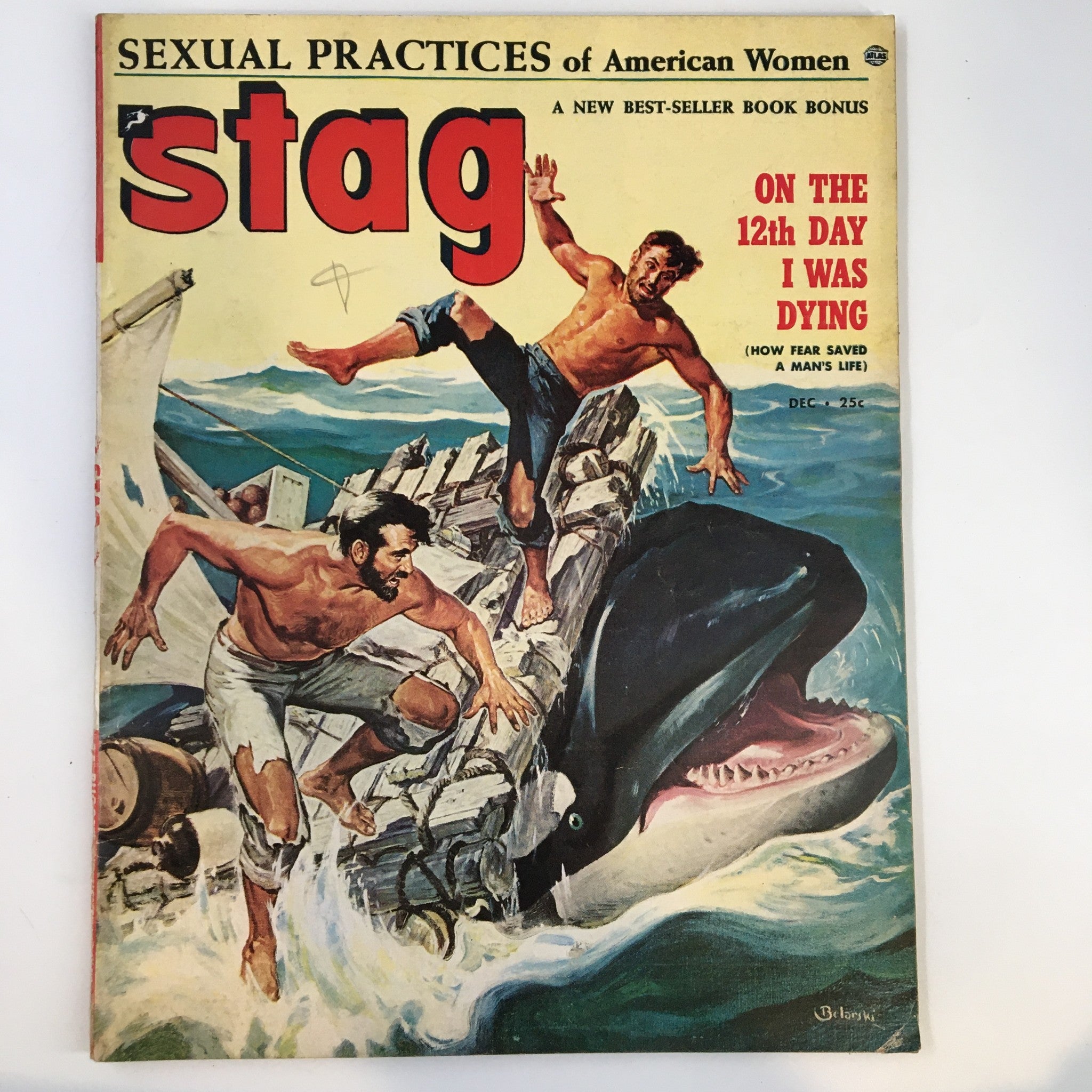 VTG Stag Magazine December 1953 Leave The Gold and Go No Label