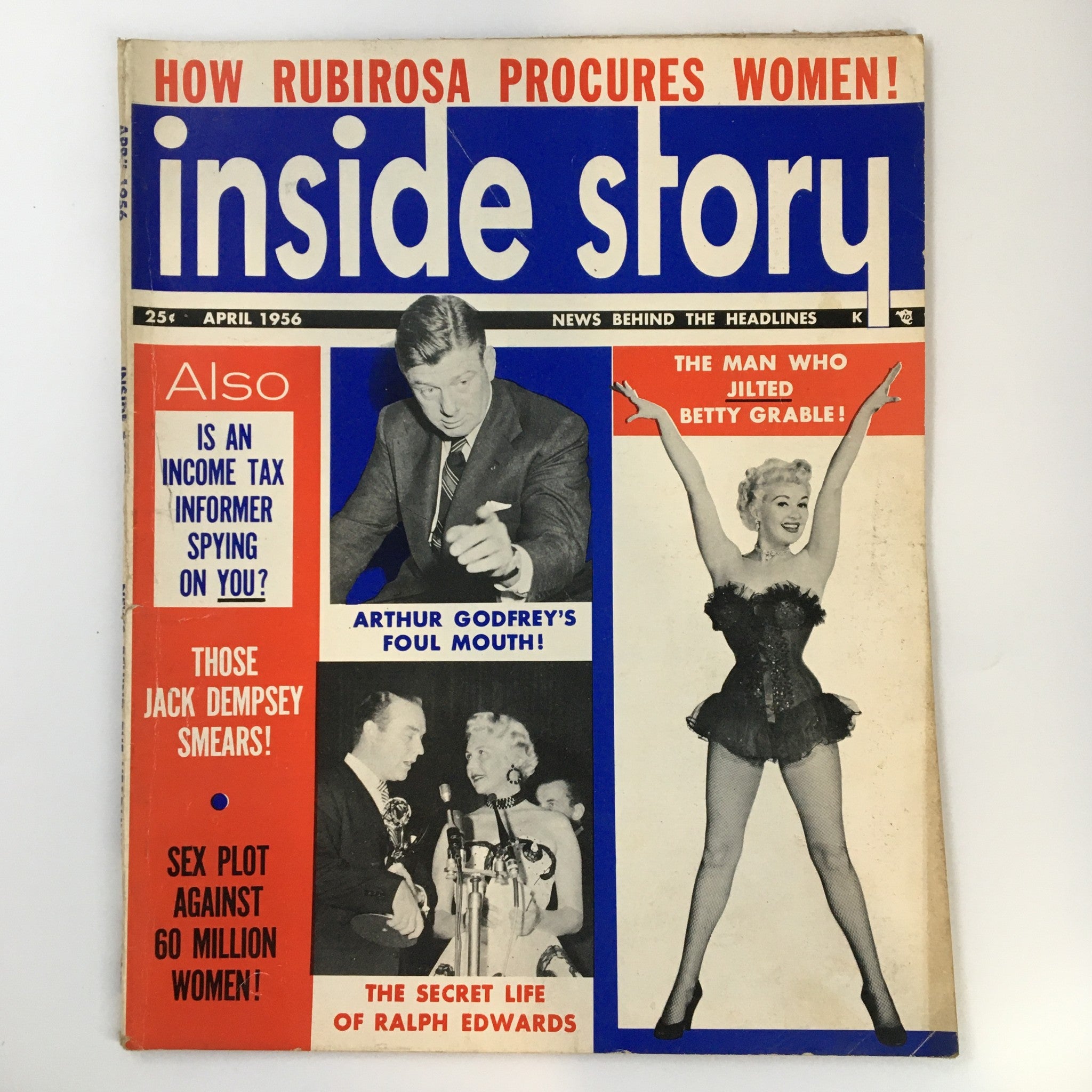 Inside Story Magazine April 1956 Arthur Godfrey & Jack Dempsey No Label