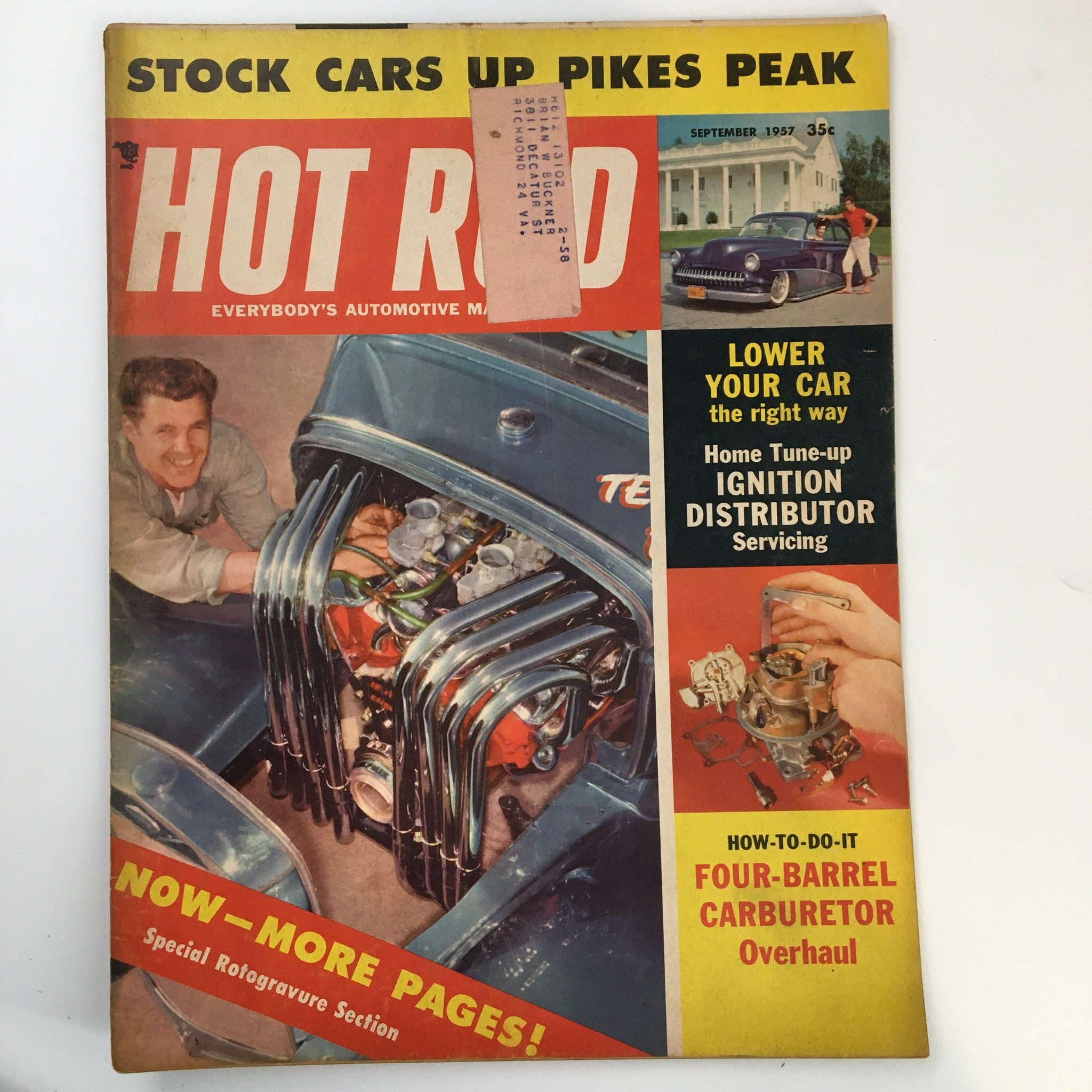 VTG Hot Rod Magazine September 1957 Ted Cooper's Lincoln Powered Model A Unit