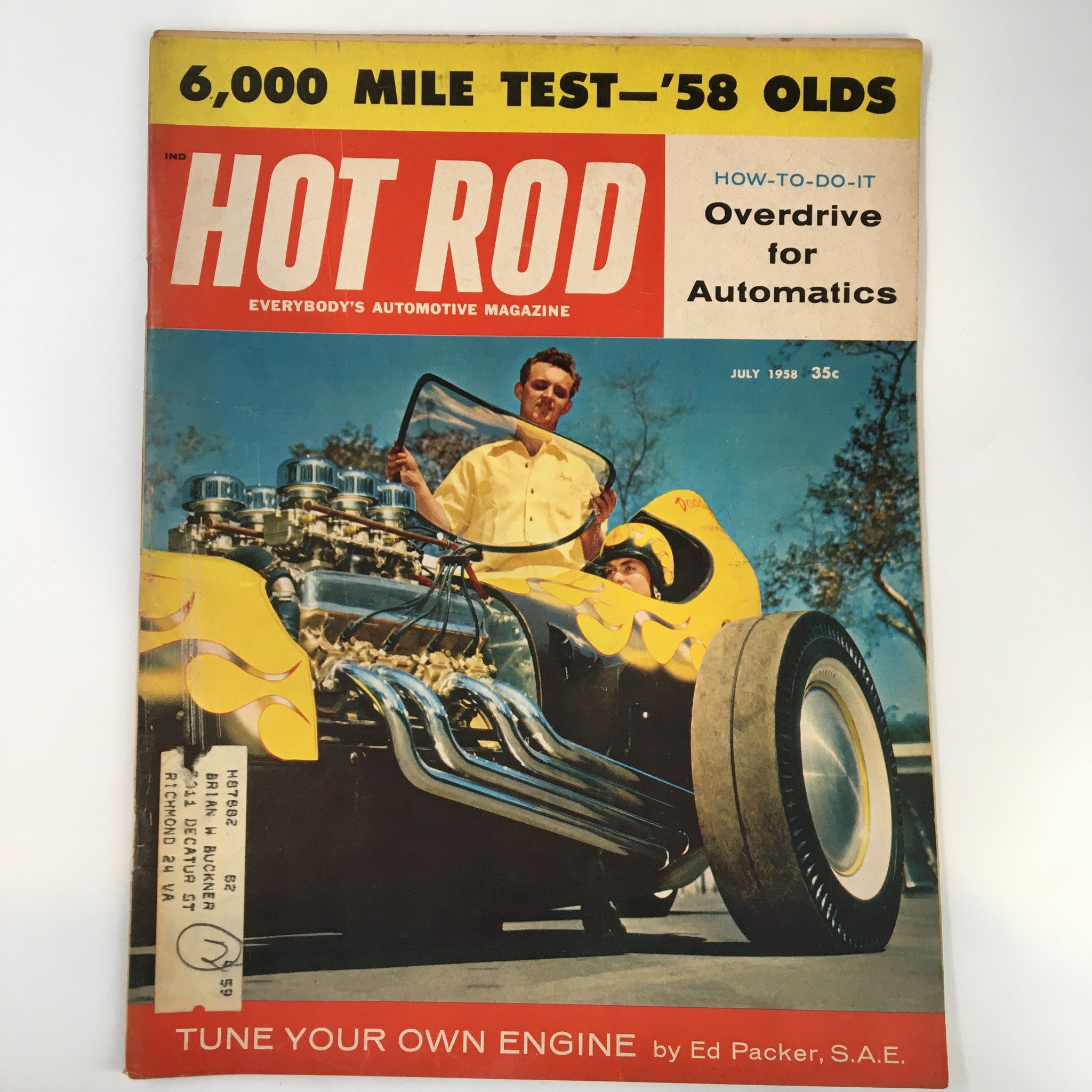 VTG Hot Rod Magazine July 1958 Buick-Powered Dragster by Daddy's Auto Shop