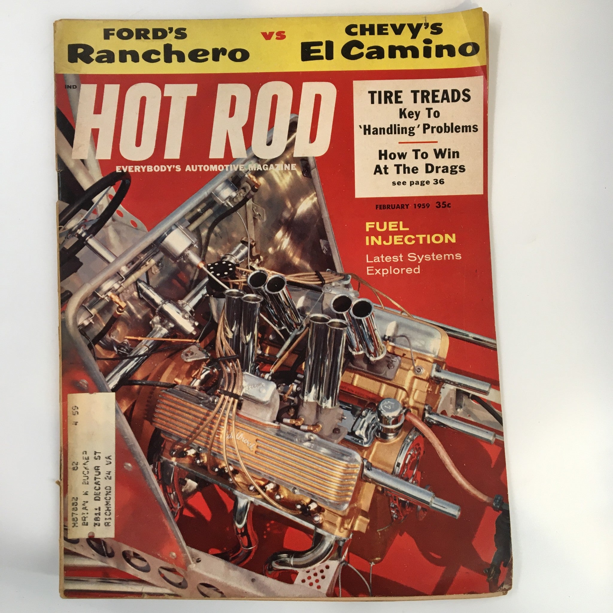 VTG Hot Rod Magazine February 1959 Cad Emphasizing Bob Pendergast's Story