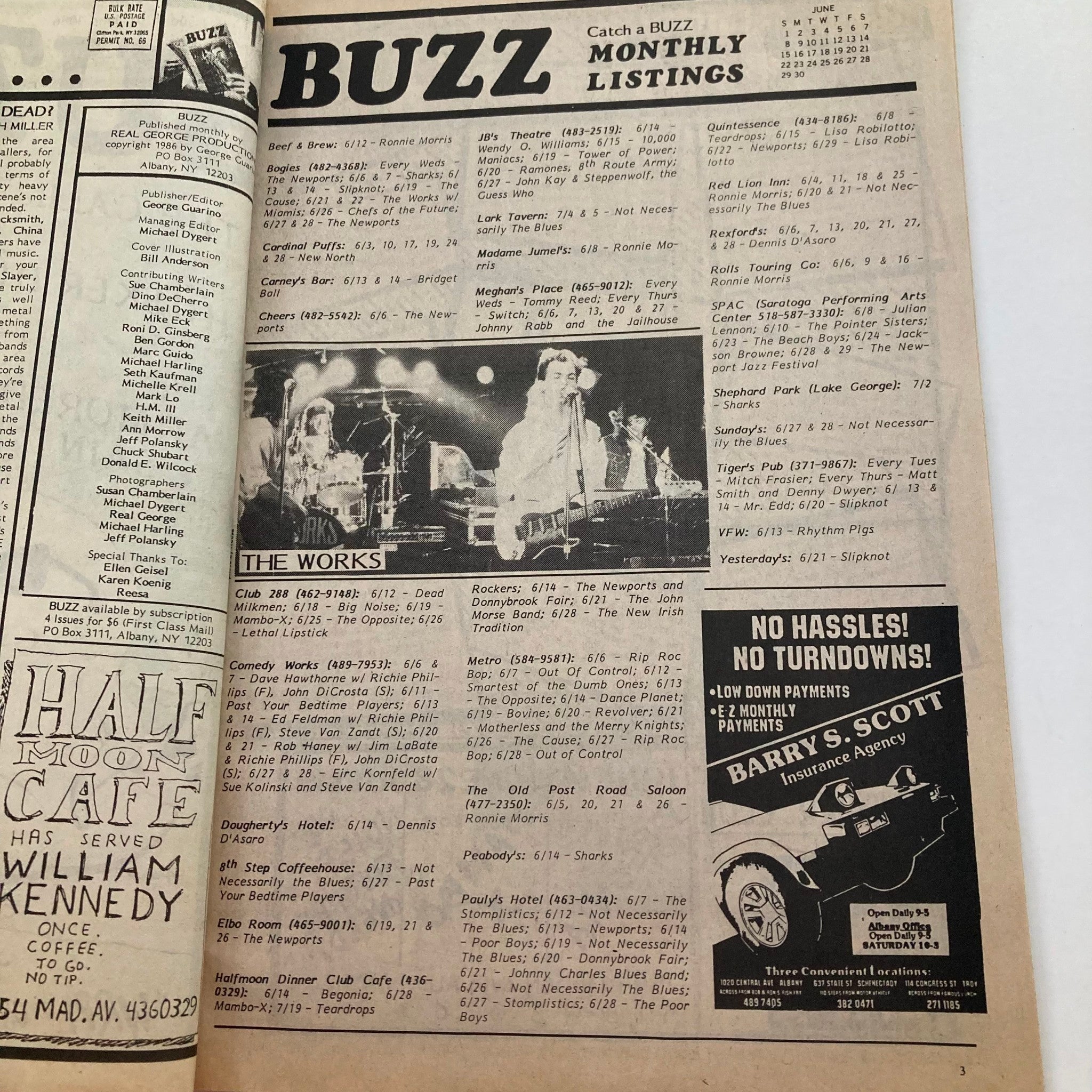 VTG Buzz Magazine June 1986 Vol II #10 The Call and Hüsker Dü No Label