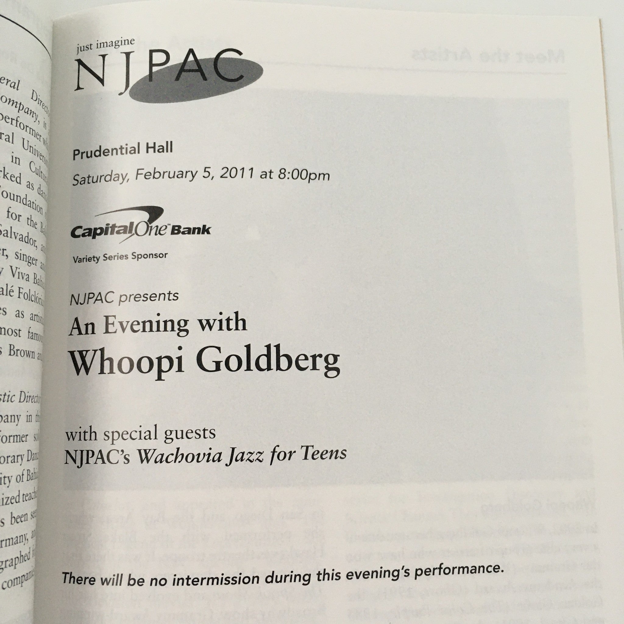 2011 NJPAC Theater Square Grill Presents 'An Evening with Whoopi Goldberg'