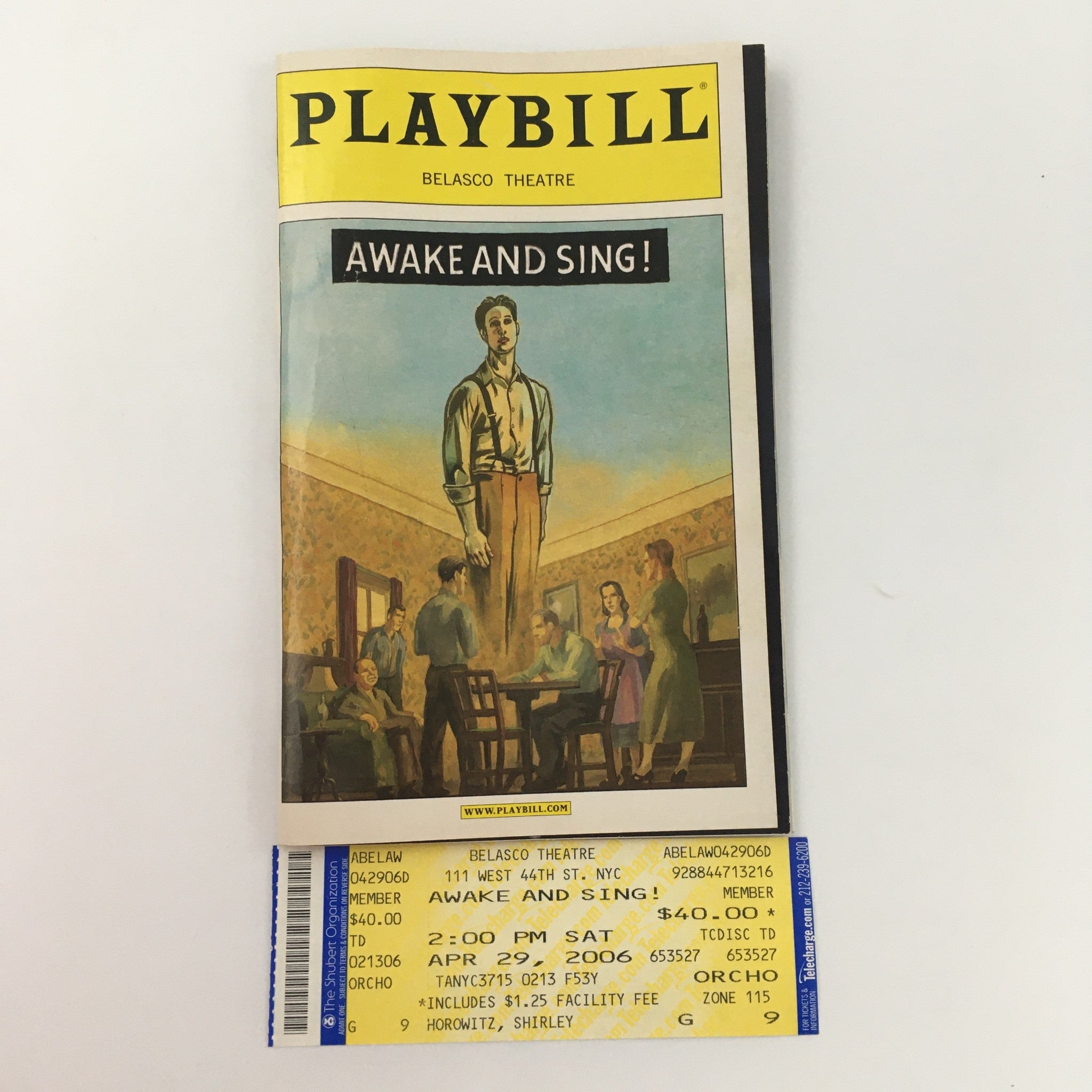 2006 Playbill Lincoln Center Theater 'Awake and Sing!' by Clifford Odets