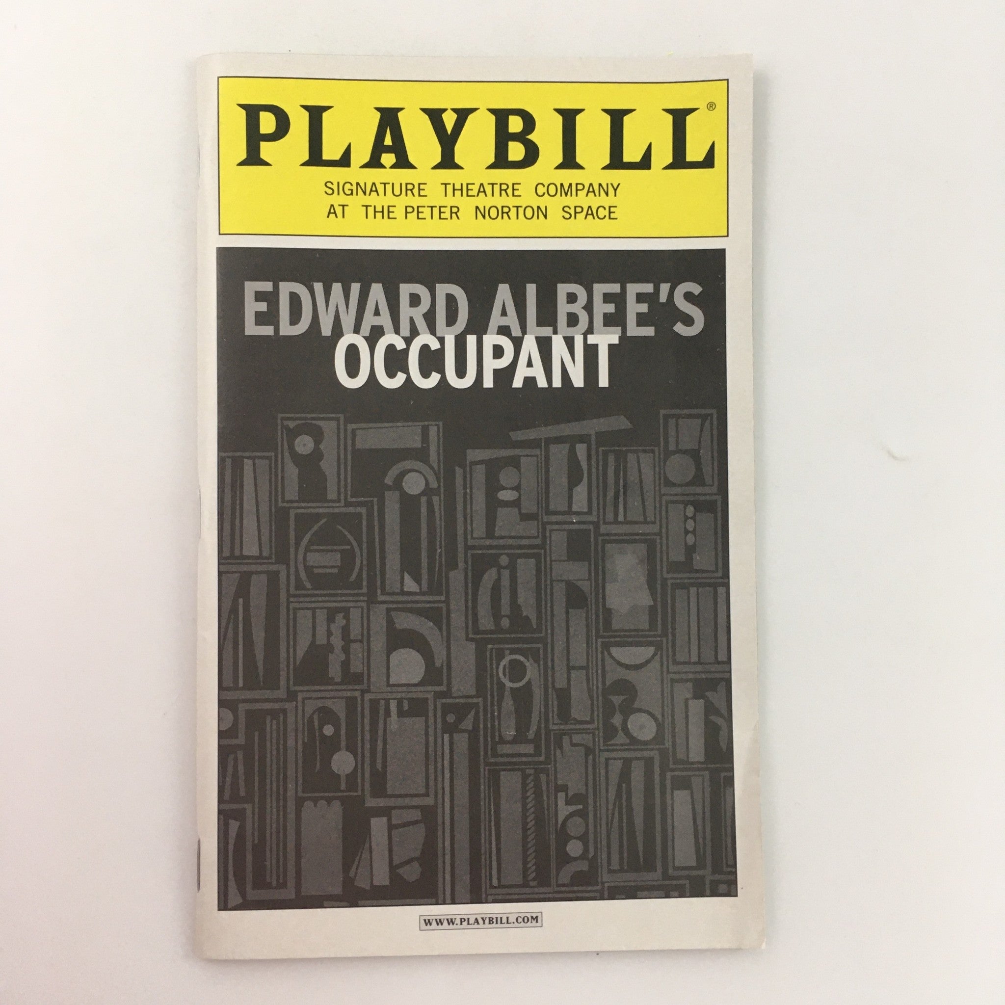 2008 Playbill Signature Theatre Company ‘Occupant’ by Edward Albee