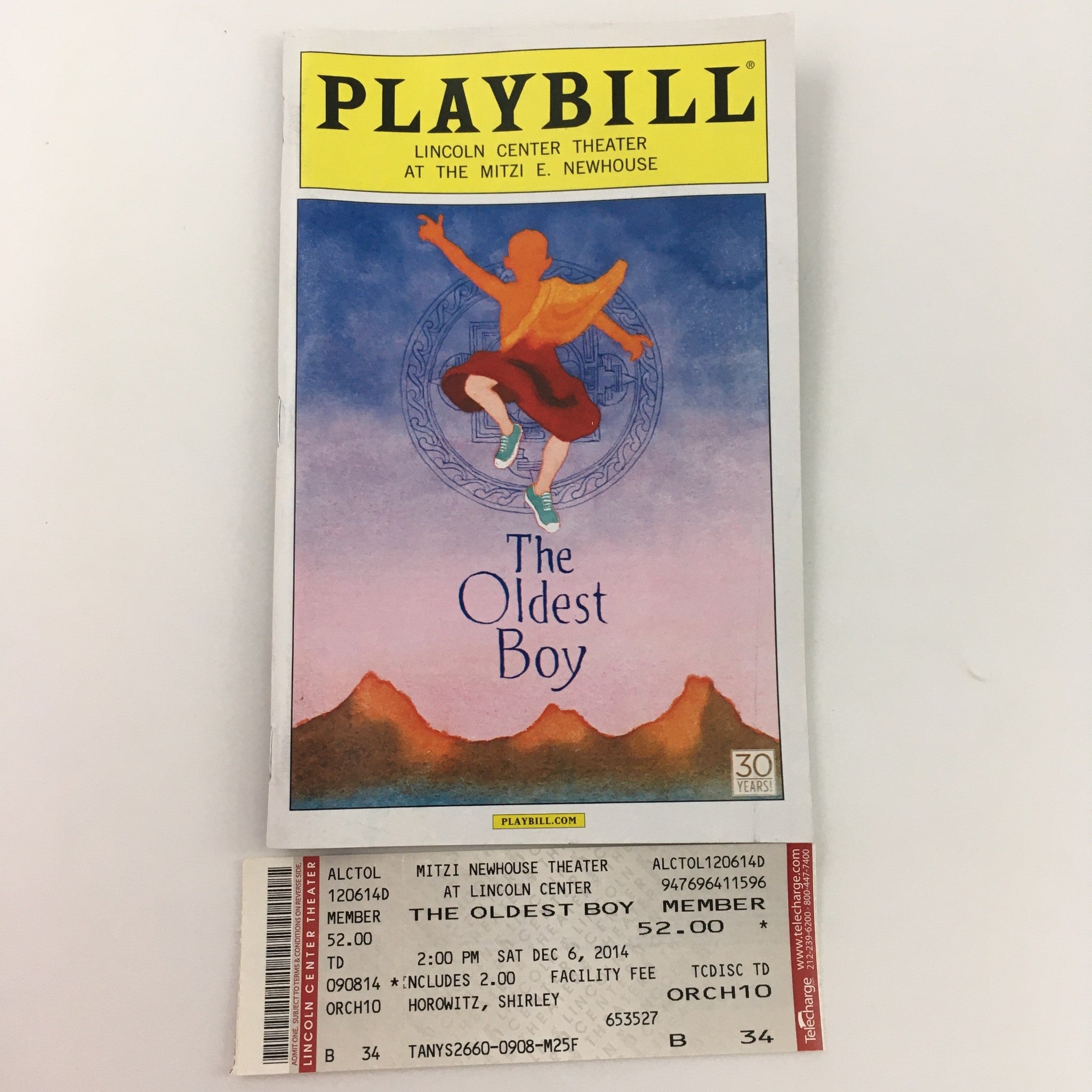 2014 Playbill The Mitzi E. Newhouse ‘The Oldest Boy’ by Sarah Ruhl