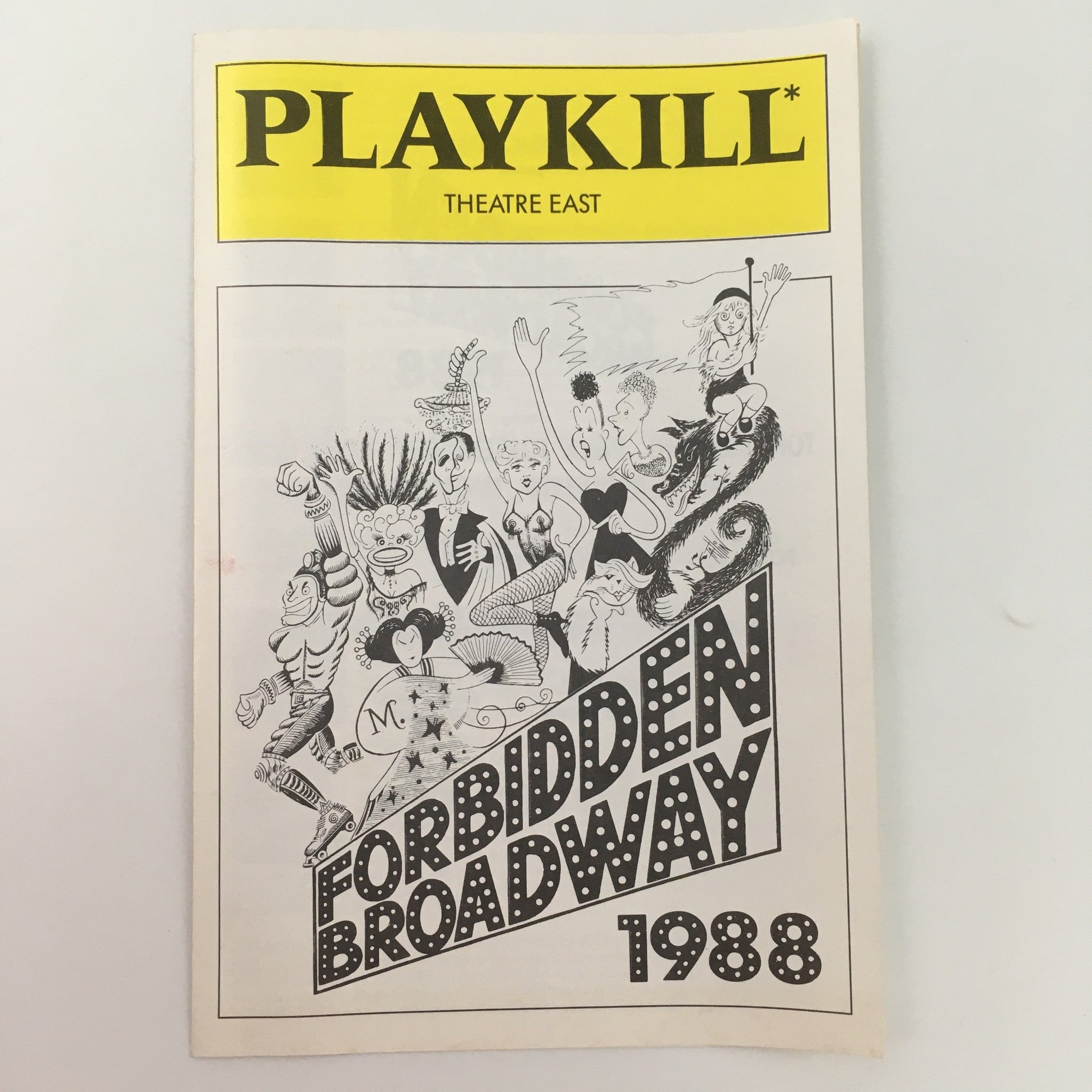 1988 Playbill Theatre East ‘Forbidden Broadway’ by Gerard Allessandrini