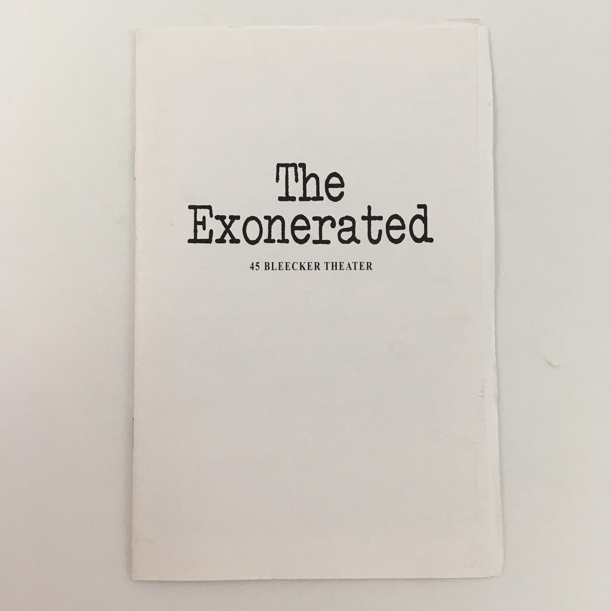 2012 45 Bleecker Theater ‘The Exonerated’ by Jessica Blank & Erik Jensen