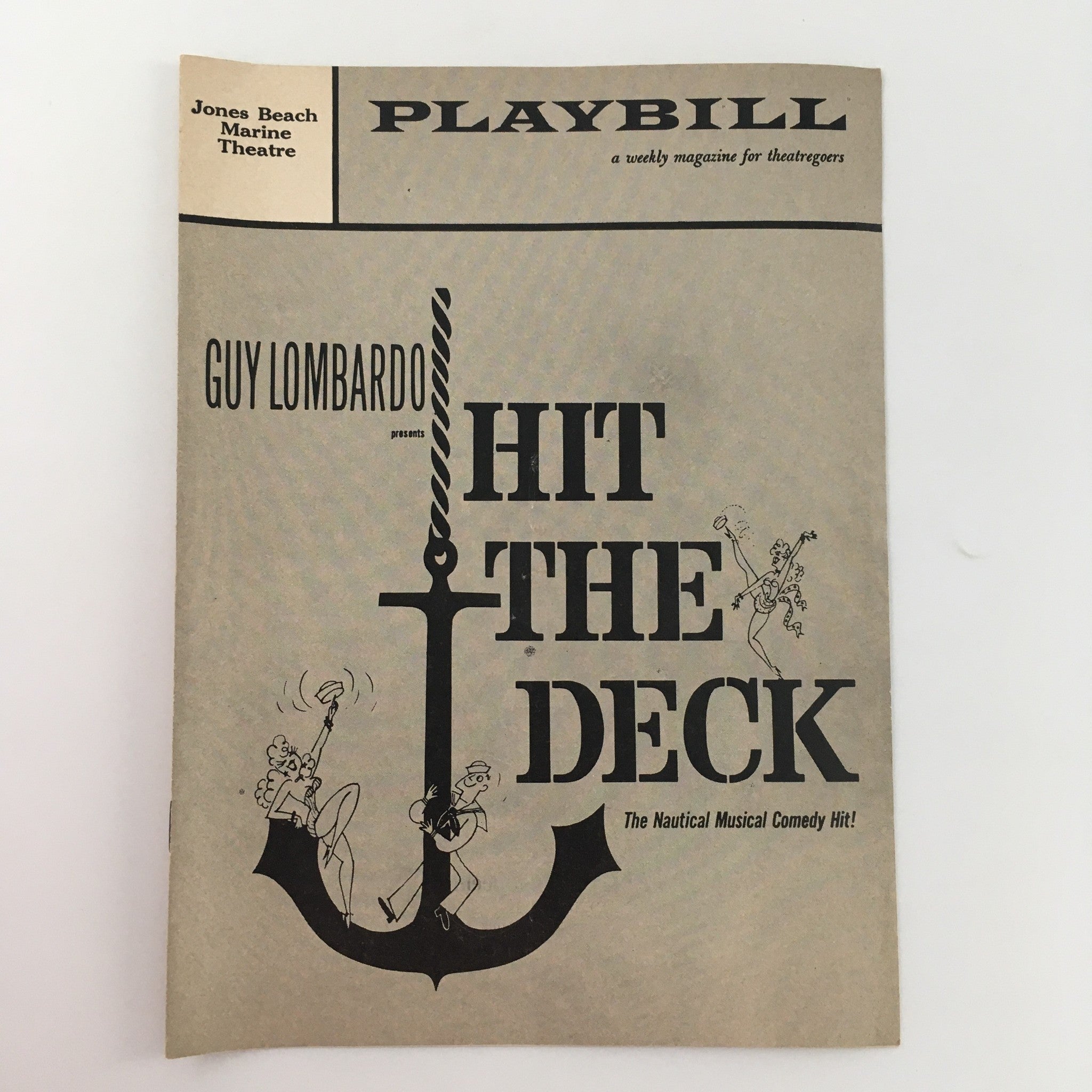 1960 Playbill Jones Beach Marine Theatre 'Hit The Deck' by Guy Lombardo