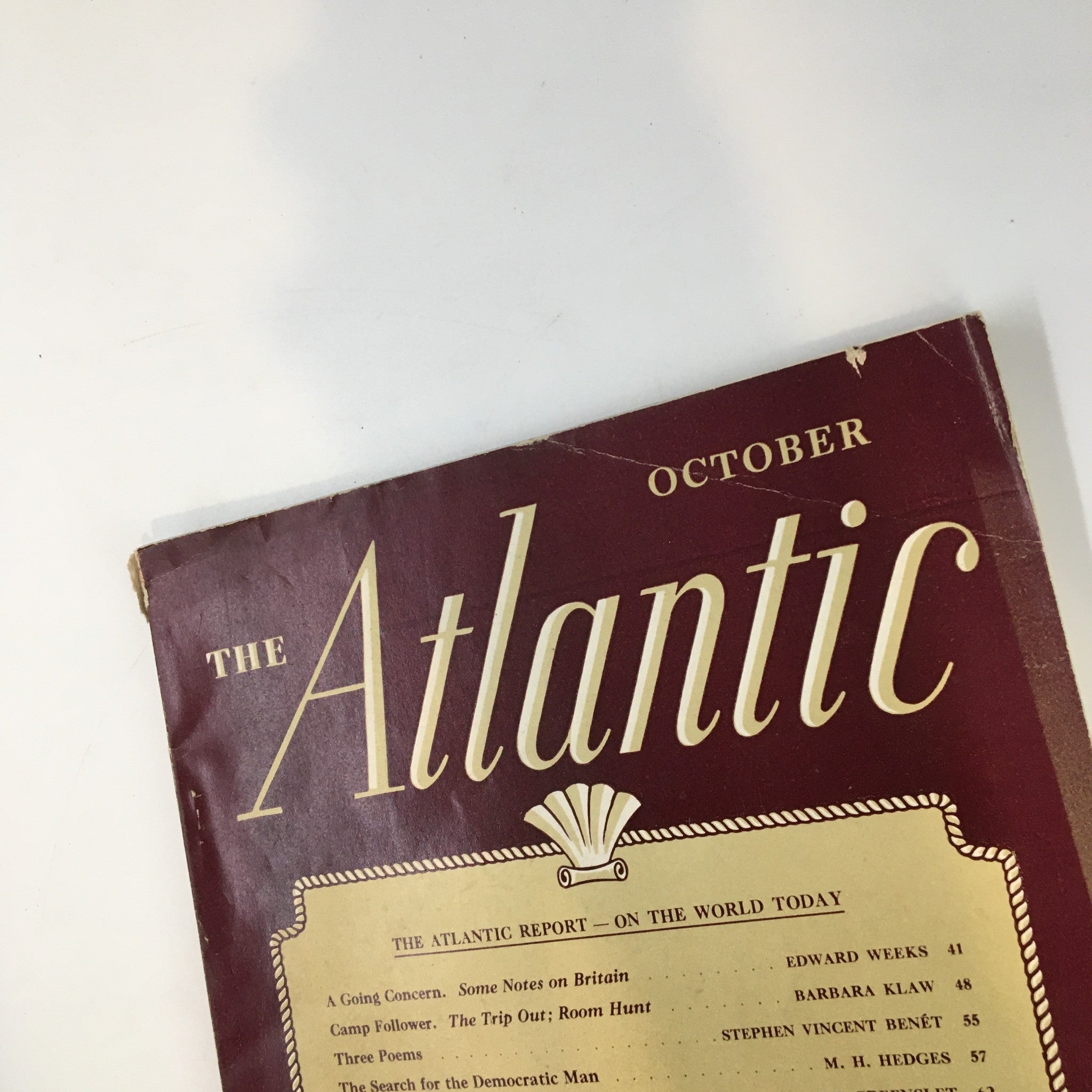 VTG The Atlantic Magazine October 1943 The Harpies of the Shore No Label