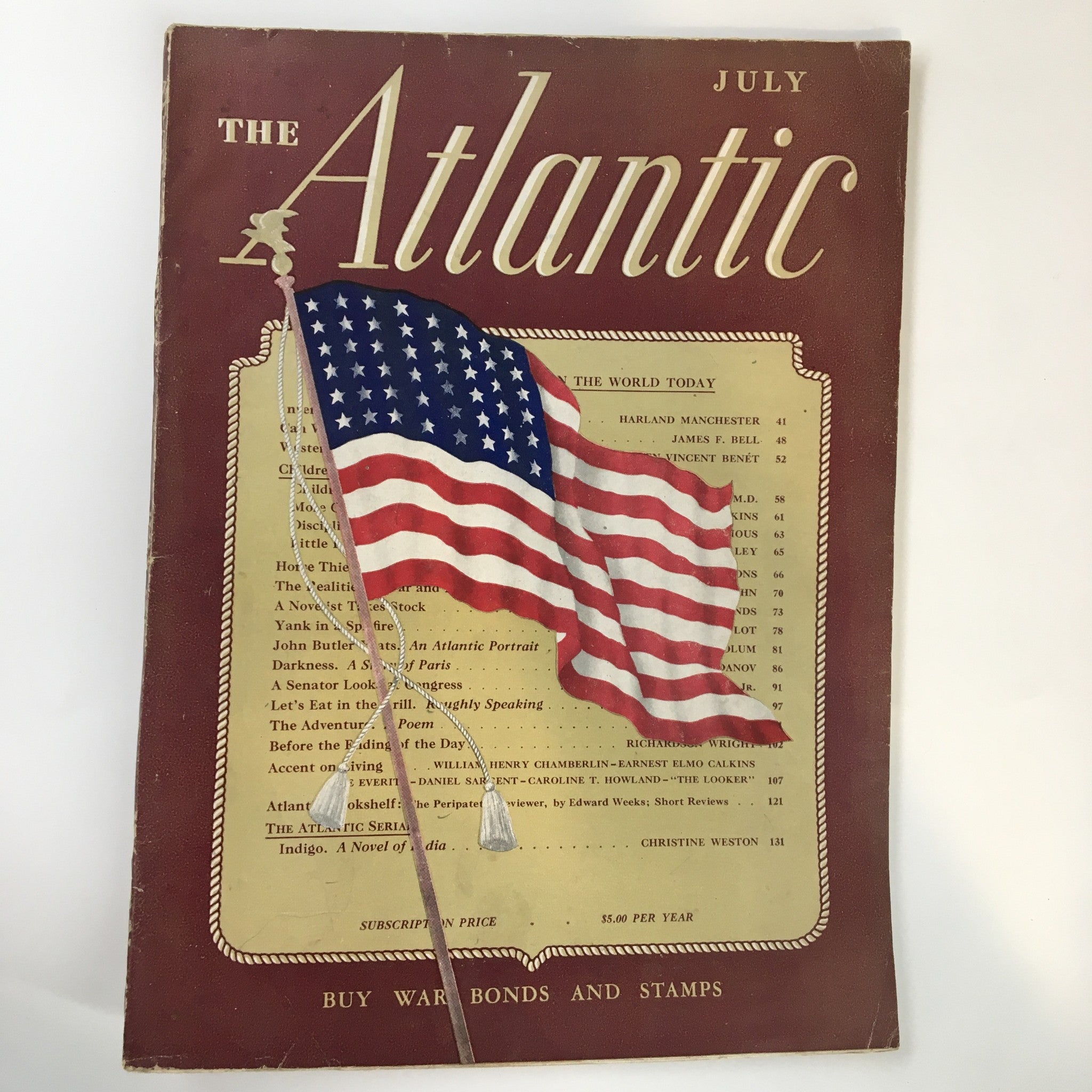 VTG The Atlantic Magazine July 1943 A Senator Looks at Congress No Label