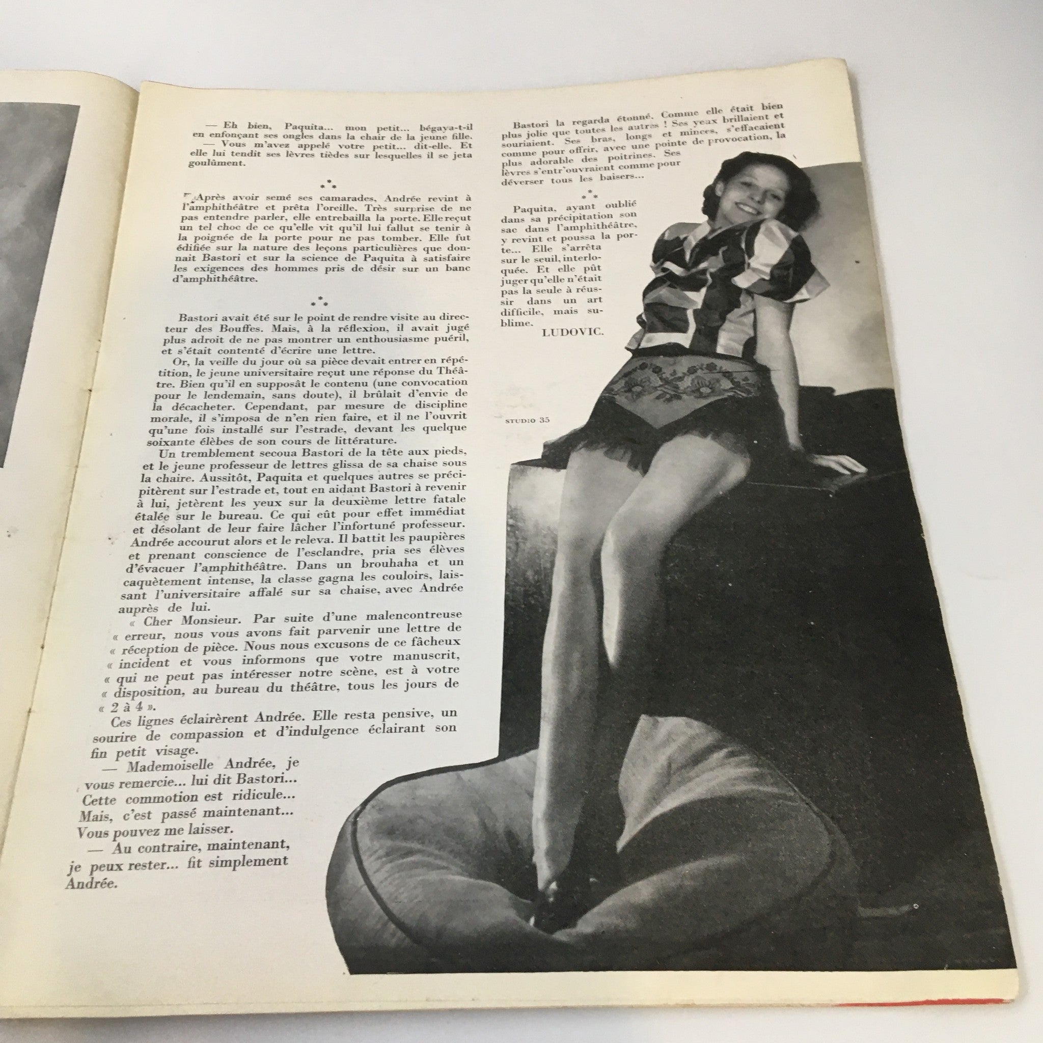 VTG Pages Folles Magazine Janvier 1936 Femmes Nues De L'Alcazar No Label