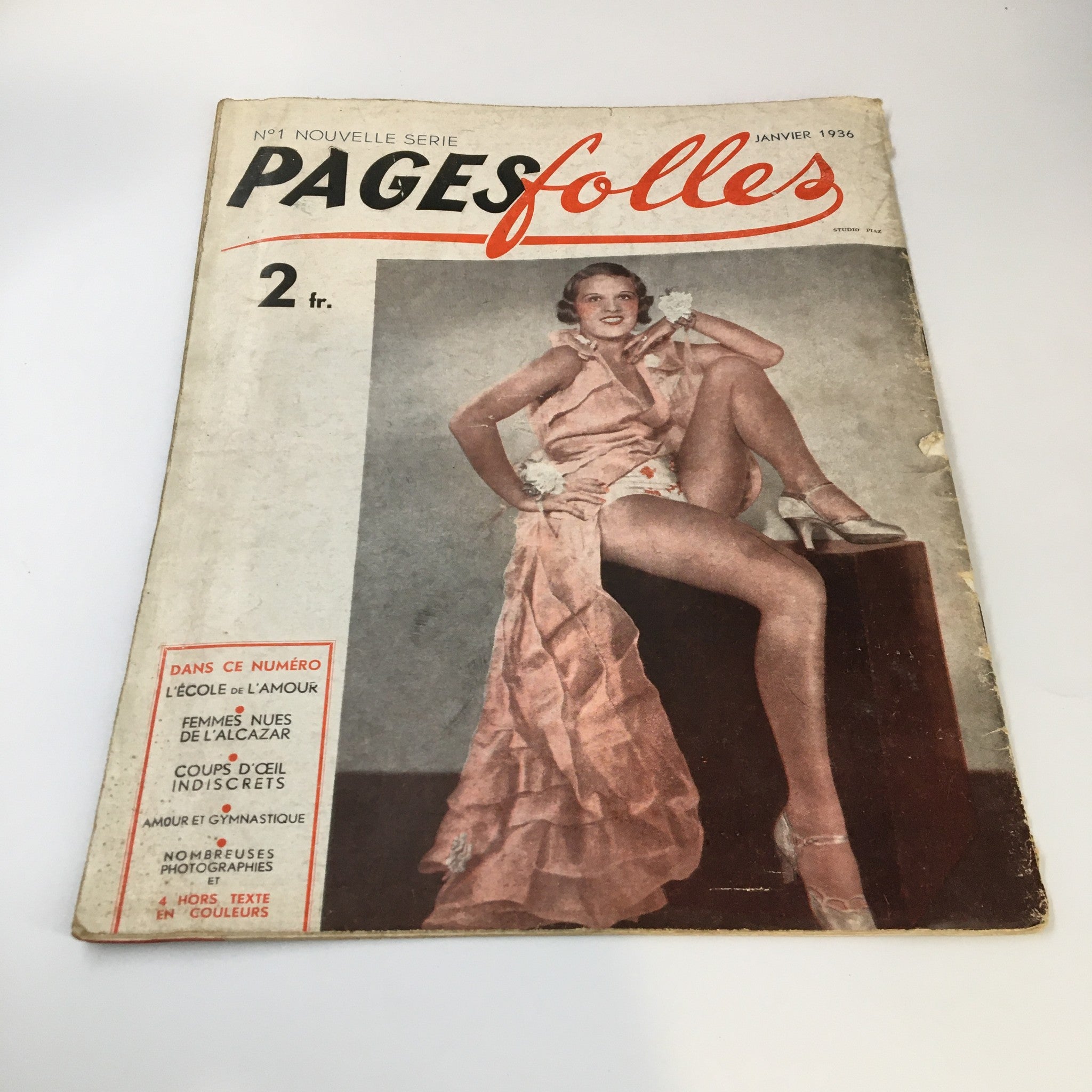 VTG Pages Folles Magazine Janvier 1936 Femmes Nues De L'Alcazar No Label