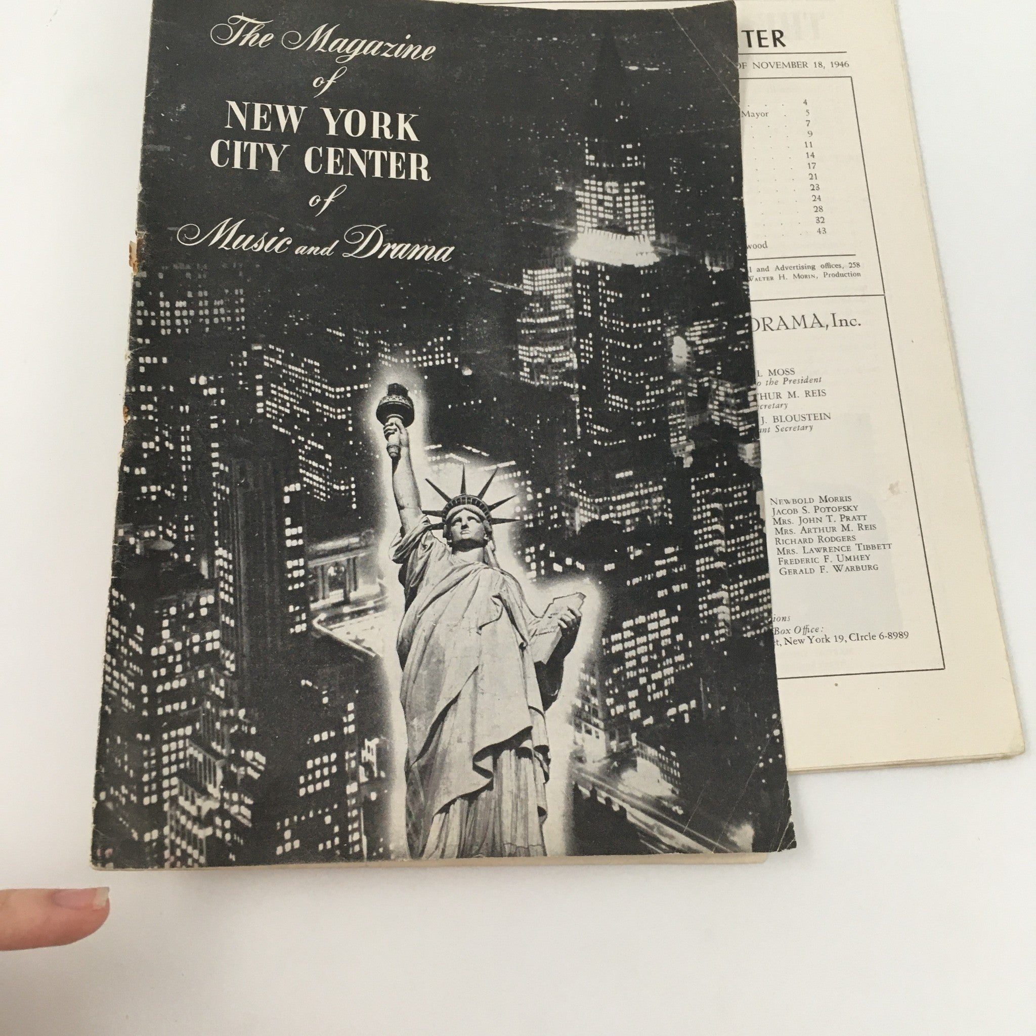 1946 The Magazine of New York City Center of Music and Drama Incorporation