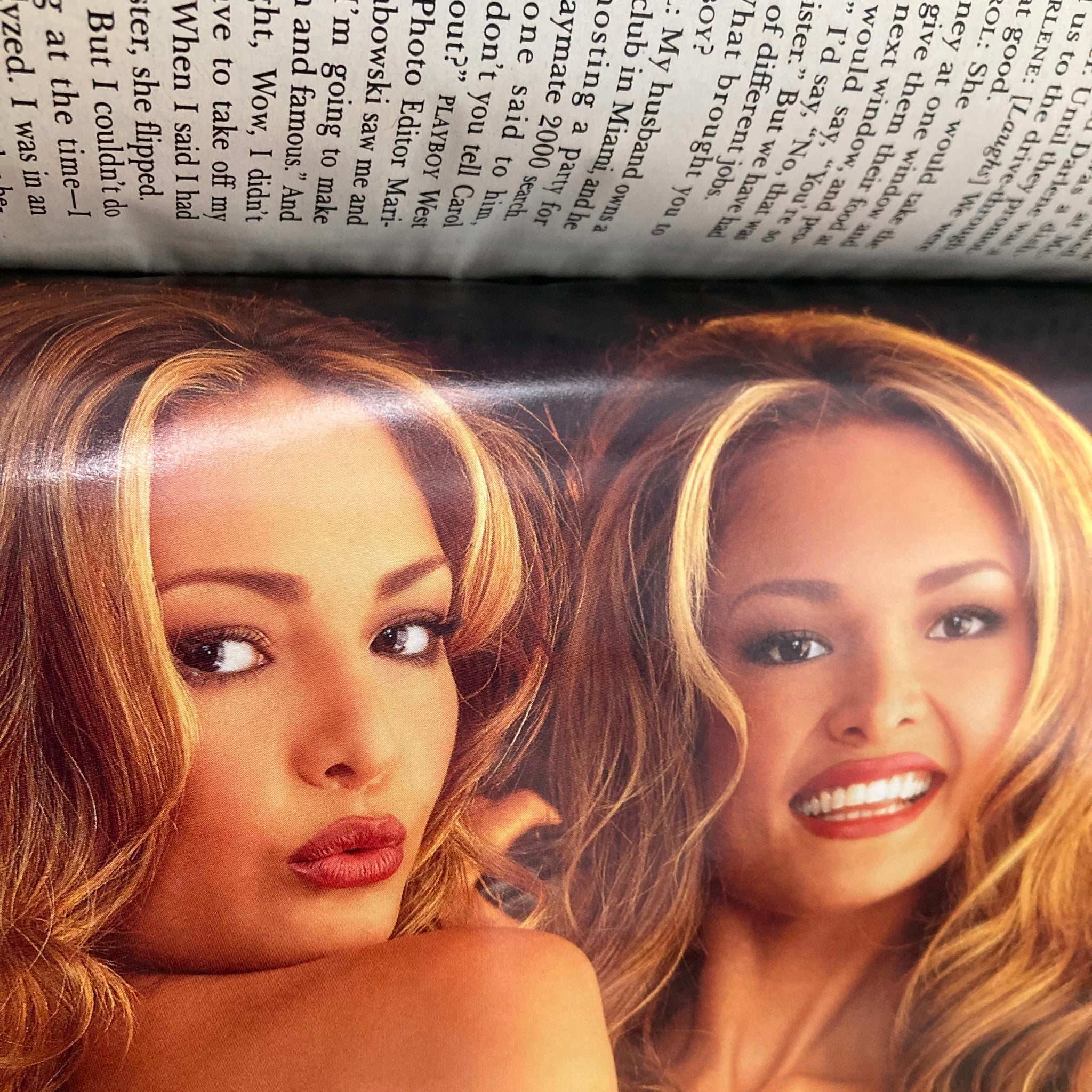 Playboy Magazine January 2000 Carol and Darlene Bernaola w Centerfold No Label