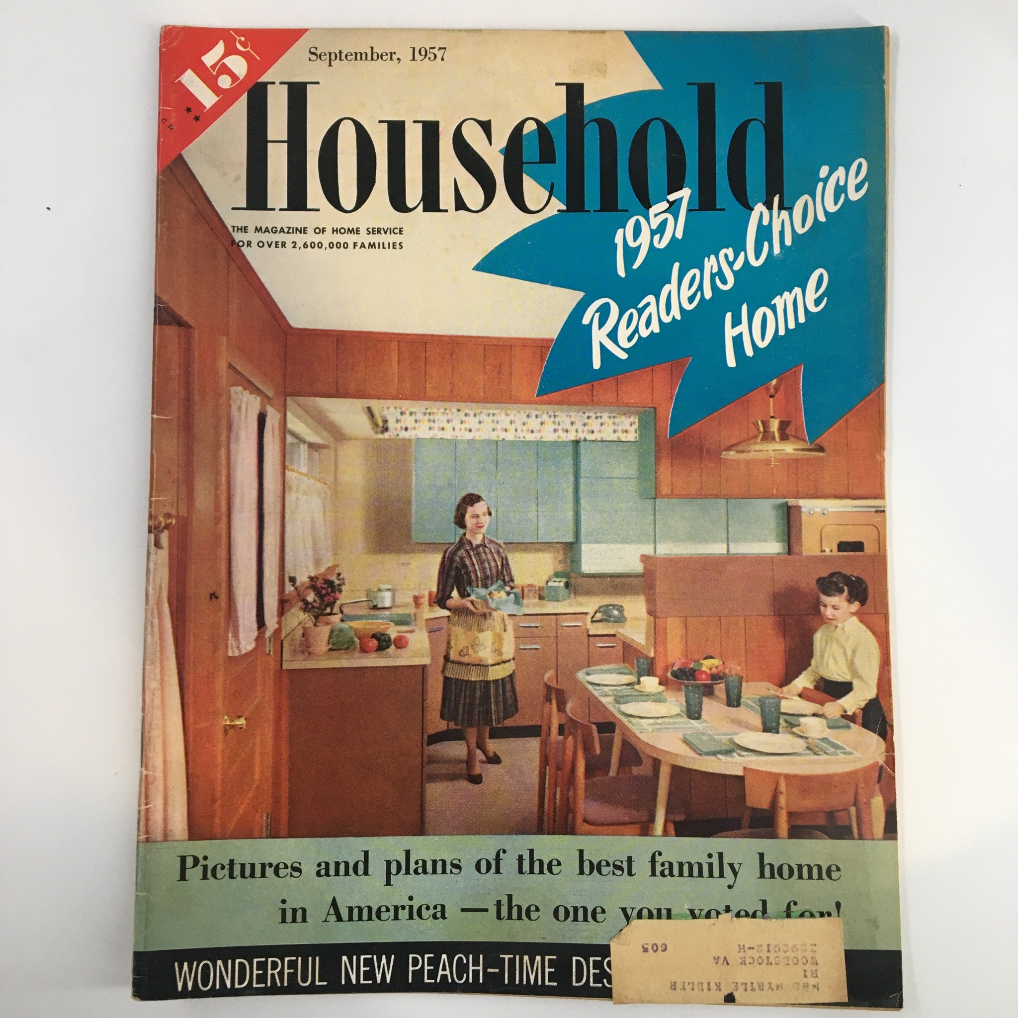 VTG Household Magazine September 1957 Bake A Bacon-Pie & Speedy French Bread