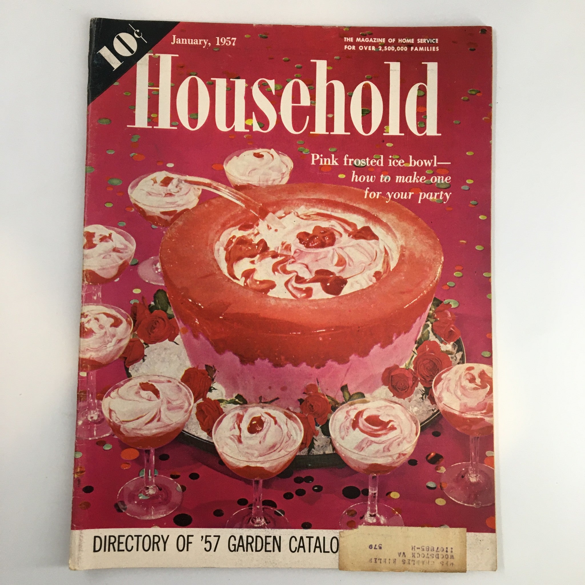 VTG Household Magazine January 1957 Pink Frosted Ice Bowl How To Make One