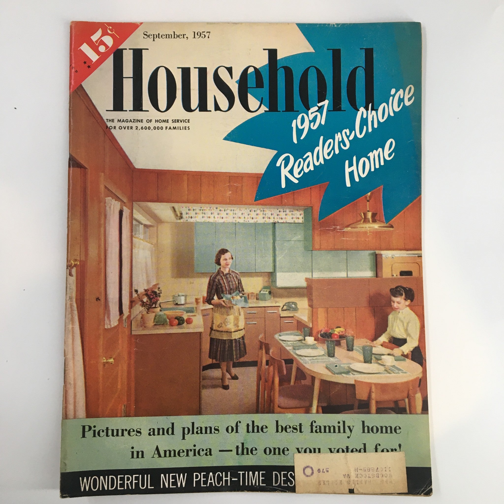 VTG Household Magazine September 1957 Your Hi-Speed Recipe & Peach Beauties