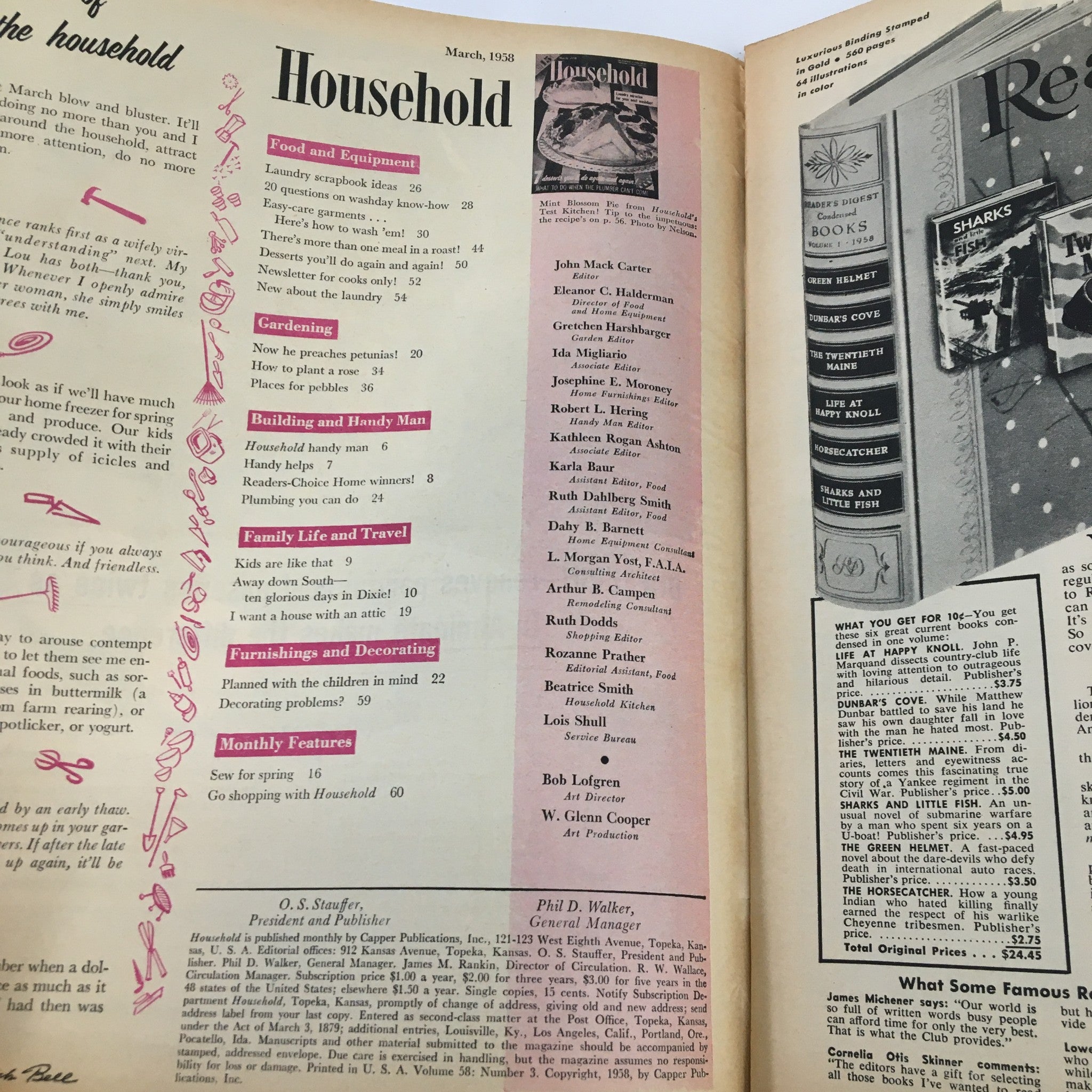 VTG Household Magazine March 1958 Laundry Miracles For Your Next Wash