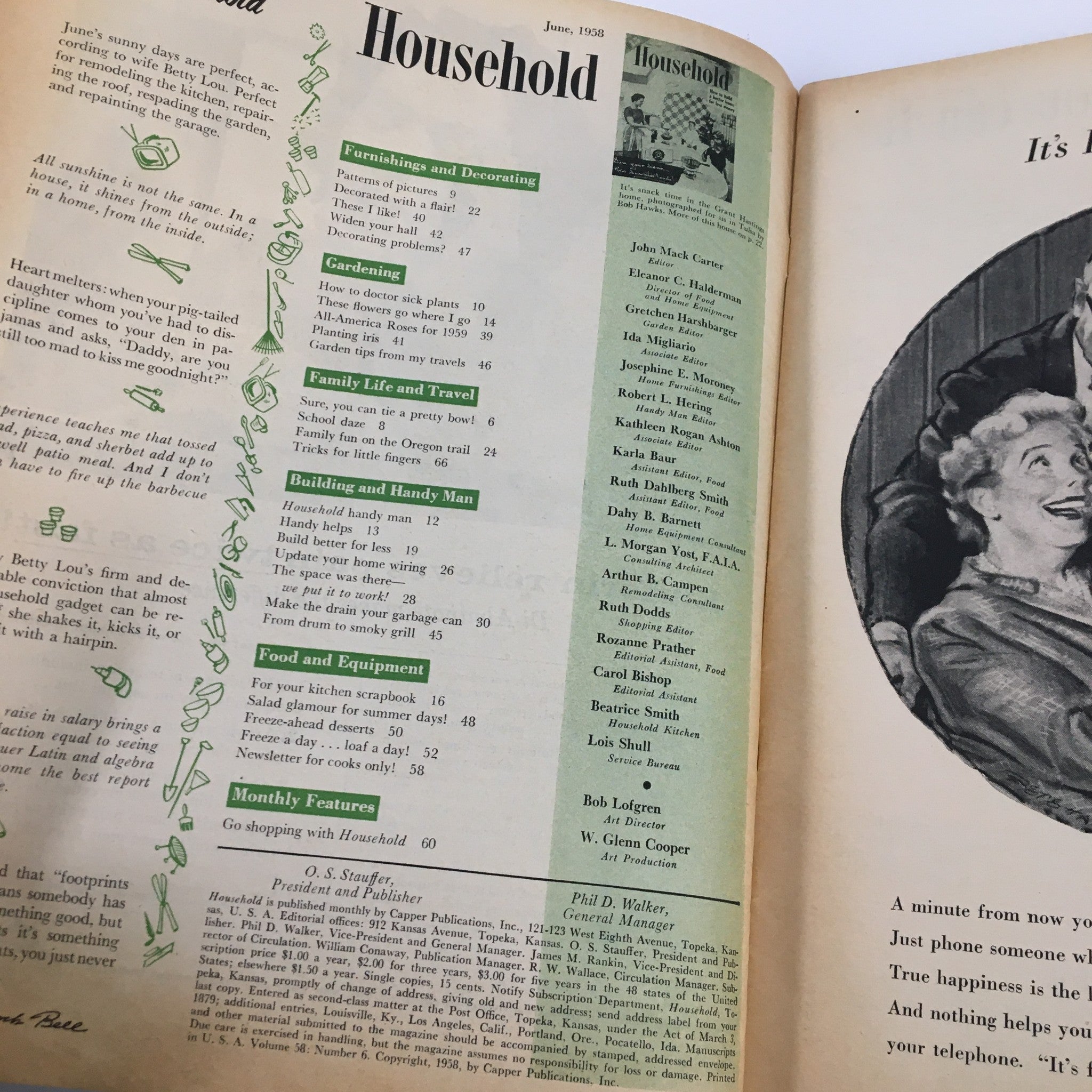 VTG Household Magazine June 1958 How To Build A Better Home For Less Money