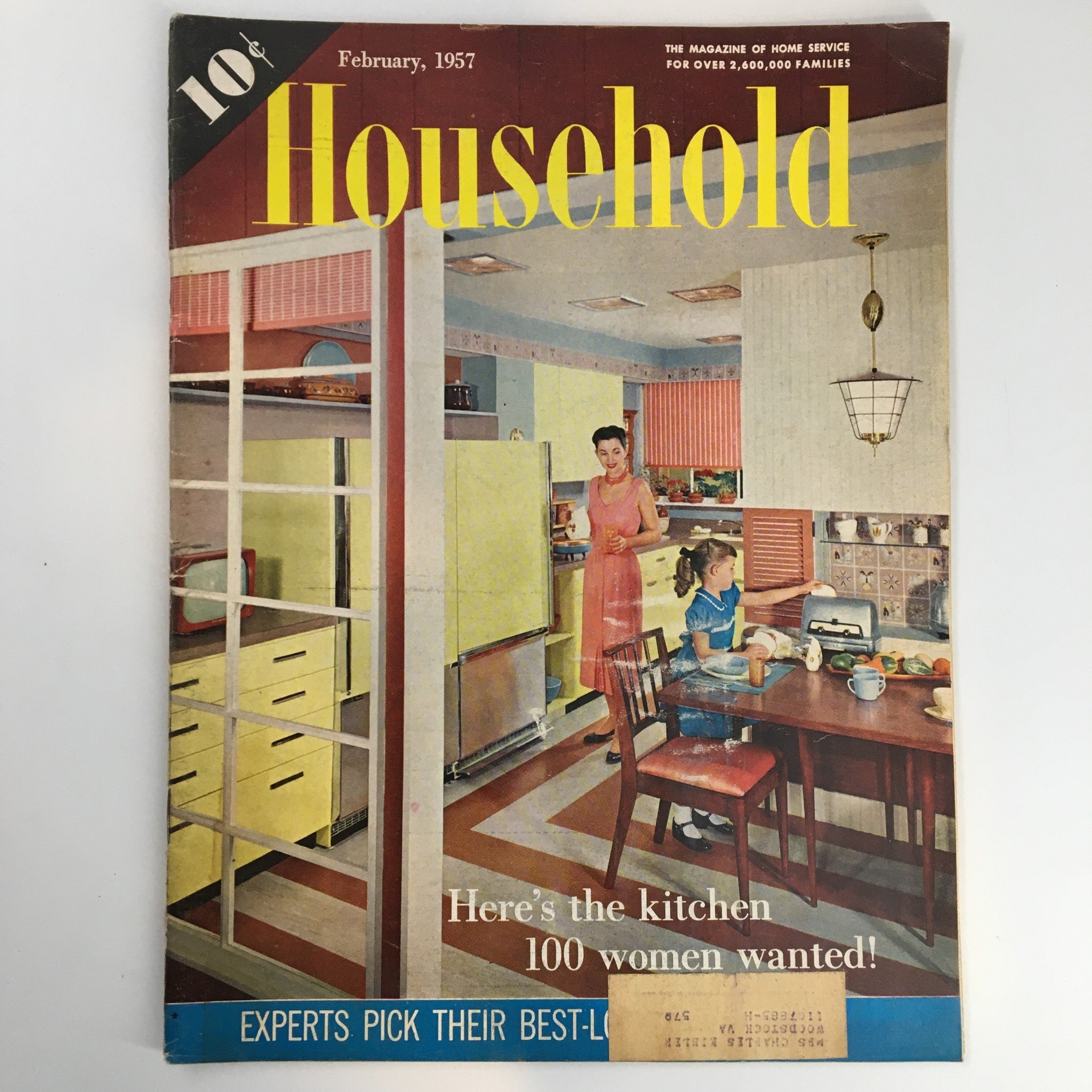 VTG Household Magazine February 1957 Here's The Kitchen 100 Women Wanted