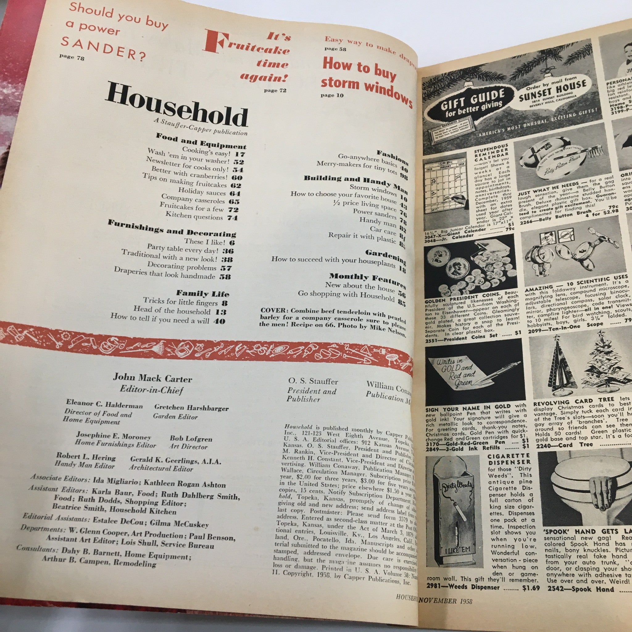 VTG Household Magazine November 1958 How To Choose Your Favorite House