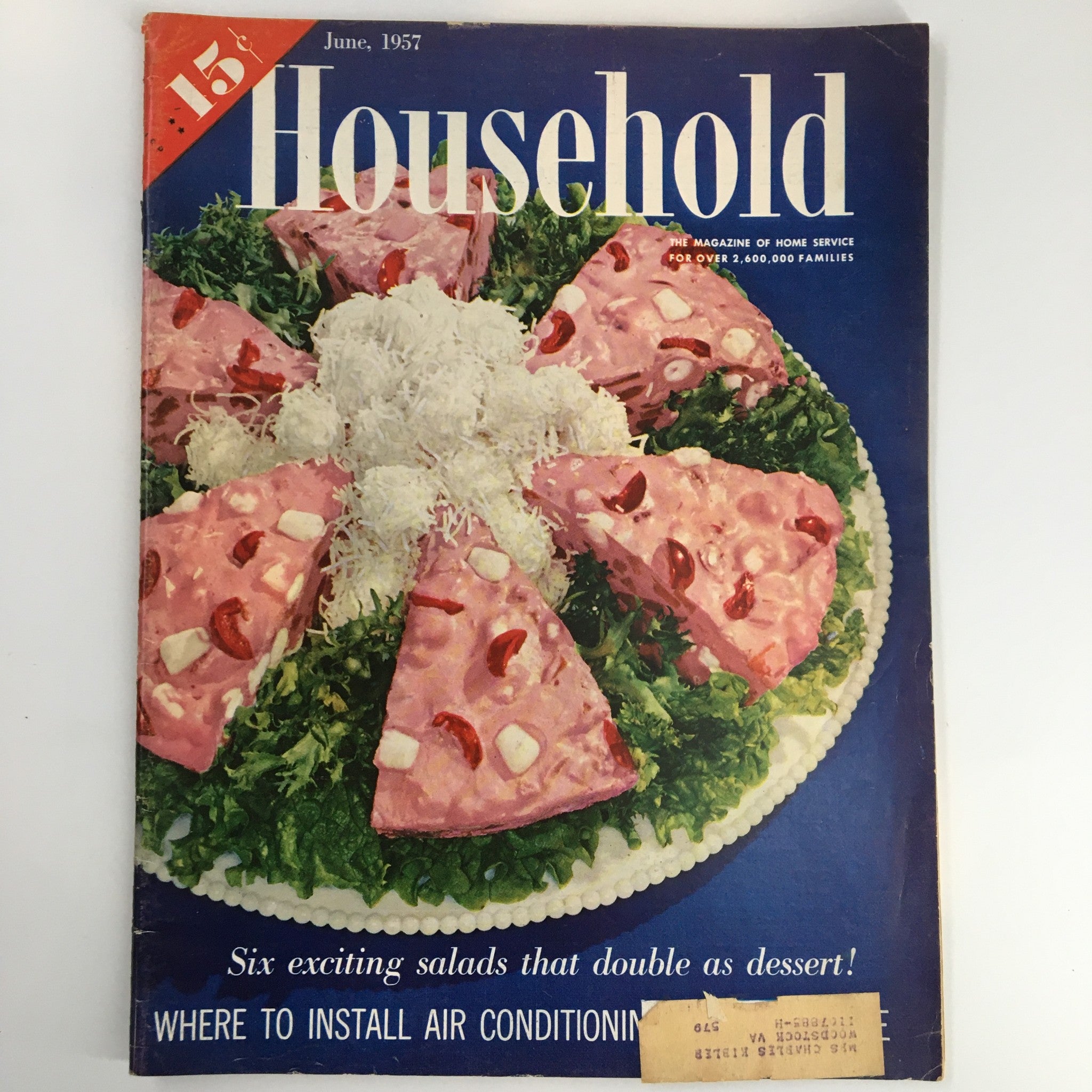 VTG Household Magazine June 1957 Six Exciting Salads That Double As Dessert