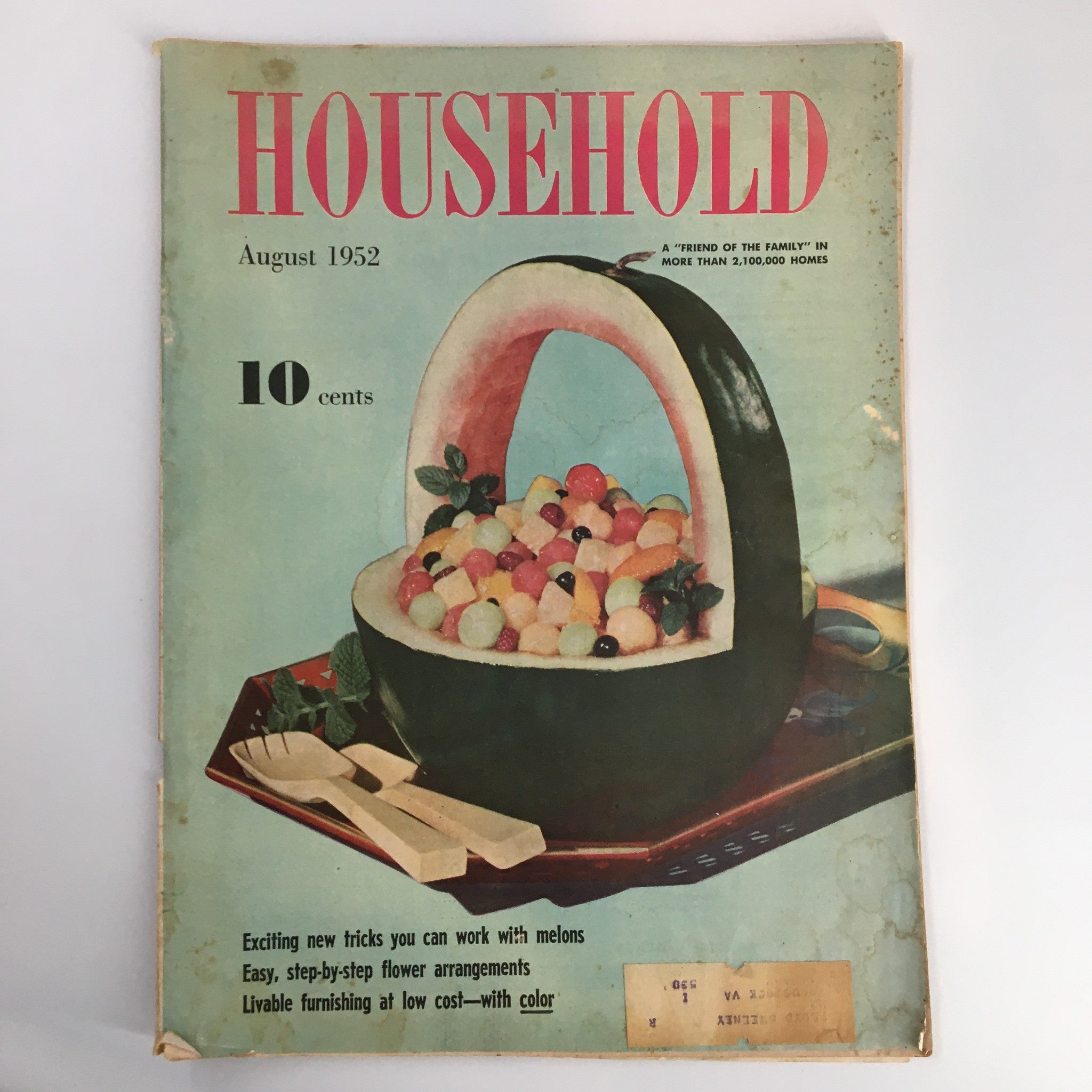 VTG Household Magazine August 1952 An Heirloom from Crochet Squares