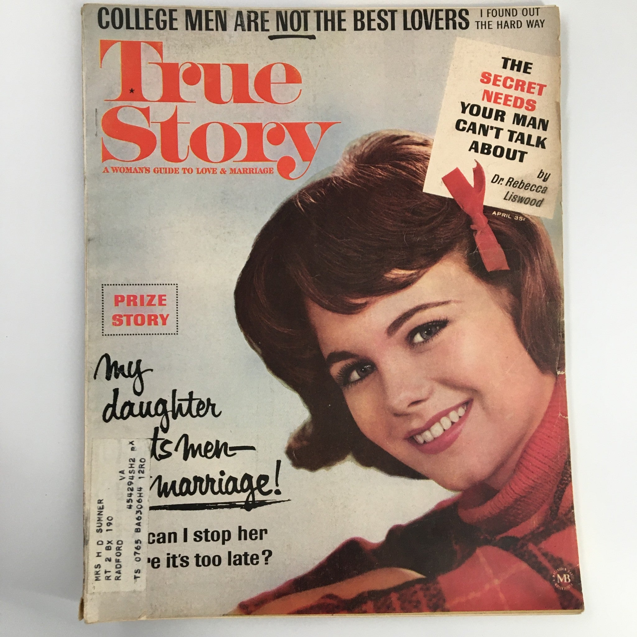 VTG True Story Magazine April 1965 The Secret Needs Your Man Can't Talk About