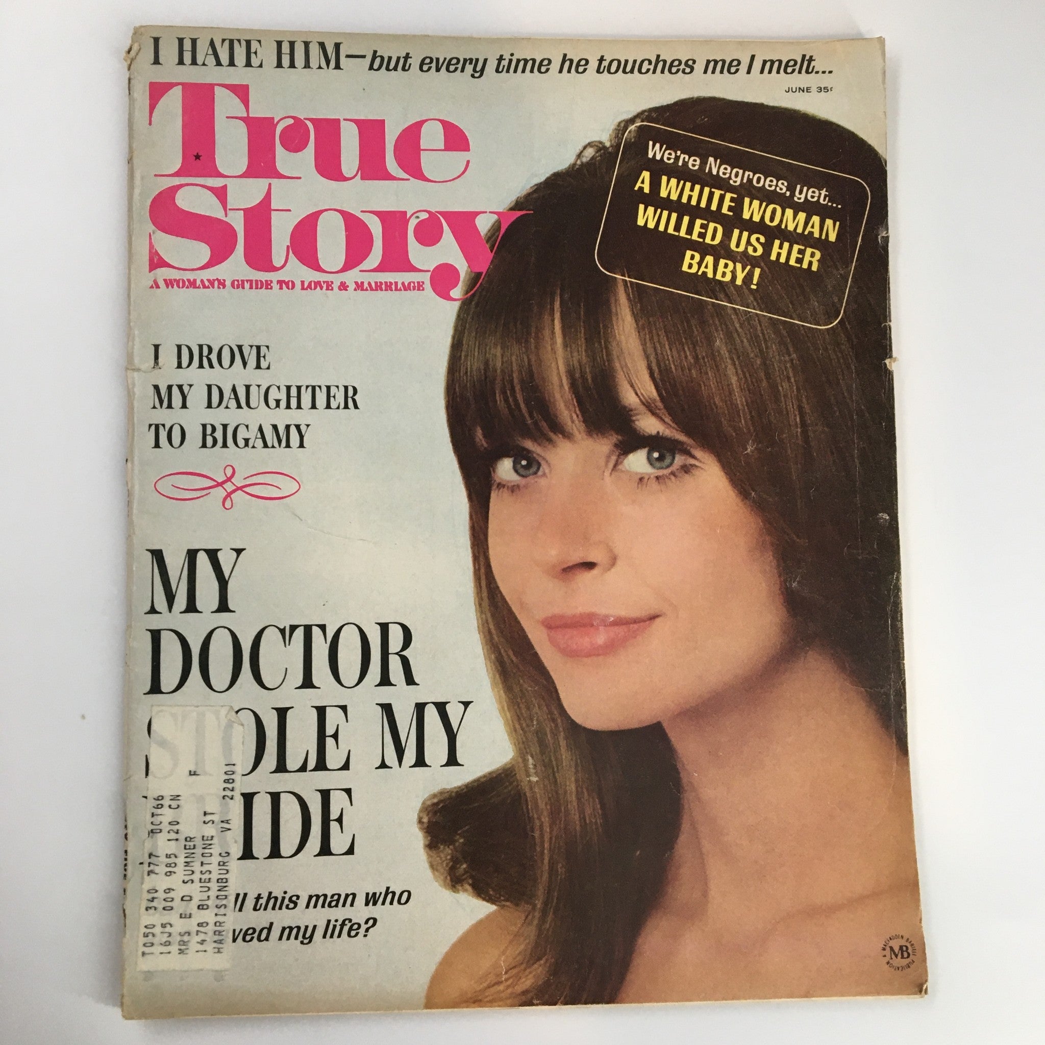 VTG True Story Magazine June 1966 A White Woman Willed Us Her Baby