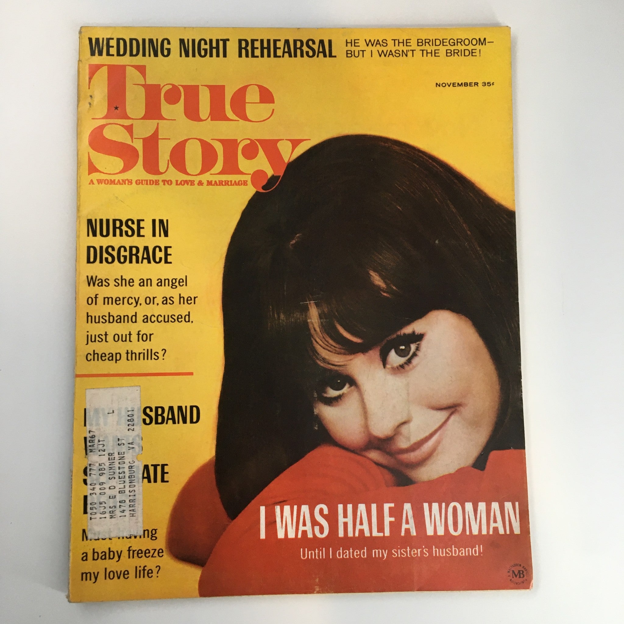 VTG True Story Magazine November 1966 Angel of Mercy Nurse in Disgrace