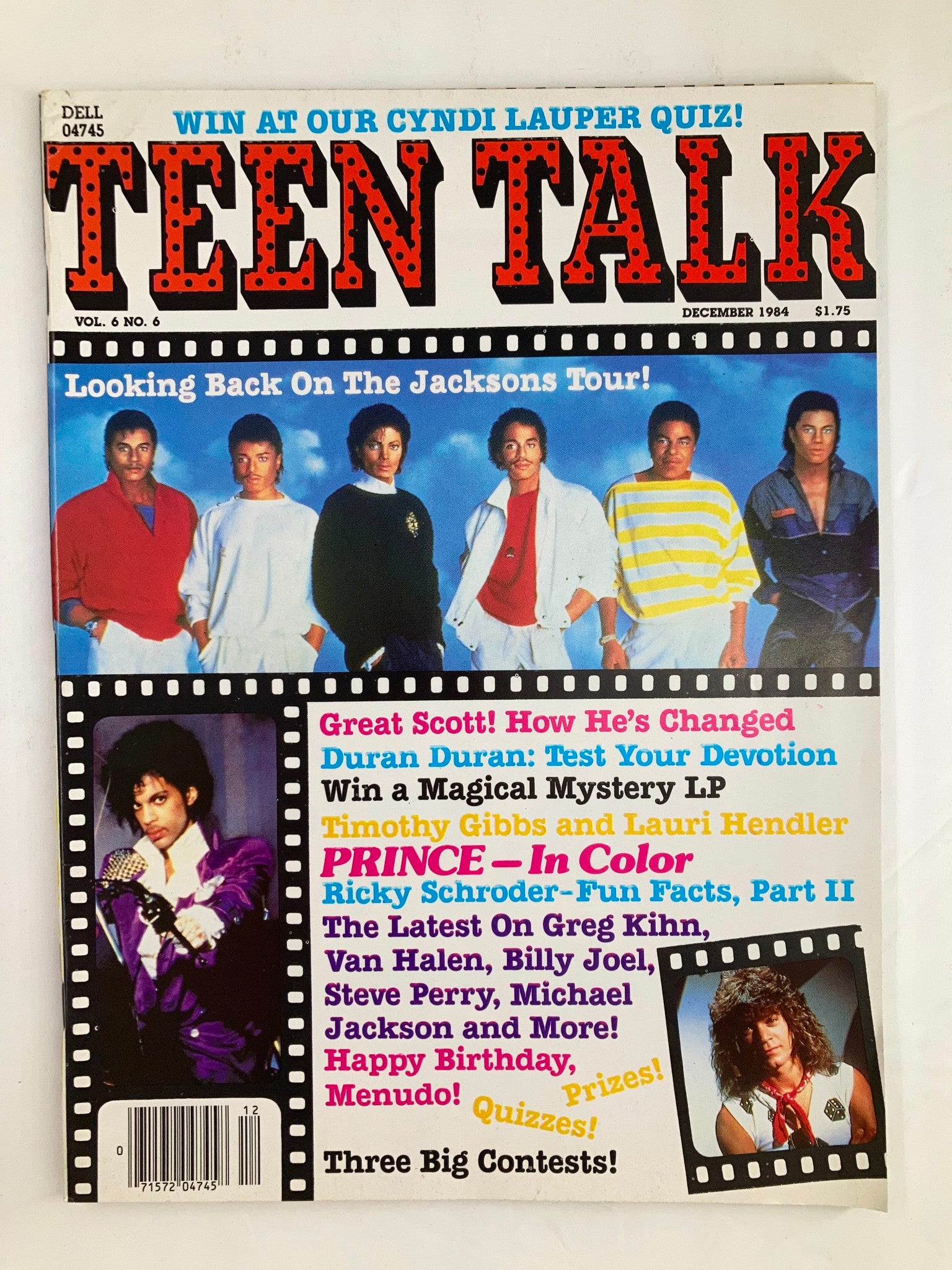 VTG Teen Talk Magazine December 1984 Vol 6 #6 Michael Jackson Tour No Label