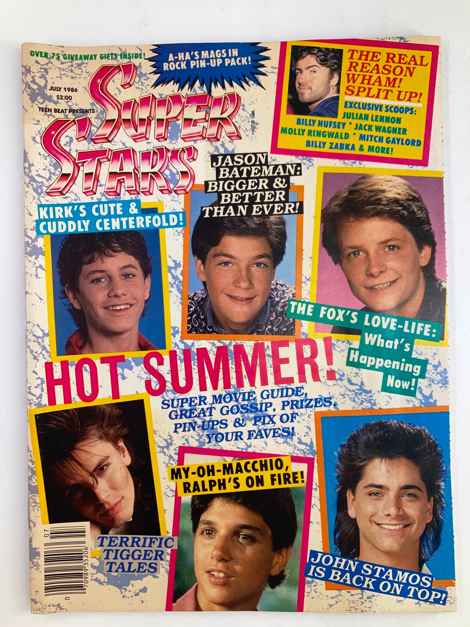 VTG Super Stars Magazine July 1986 Jason Bateman, John Stamos No Label