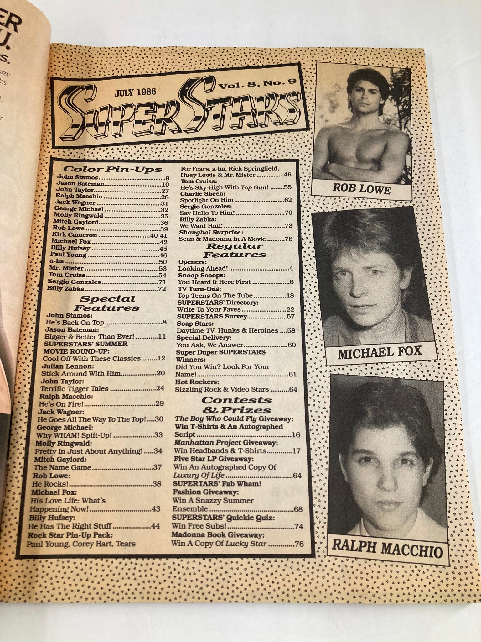 VTG Super Stars Magazine July 1986 Jason Bateman, John Stamos No Label