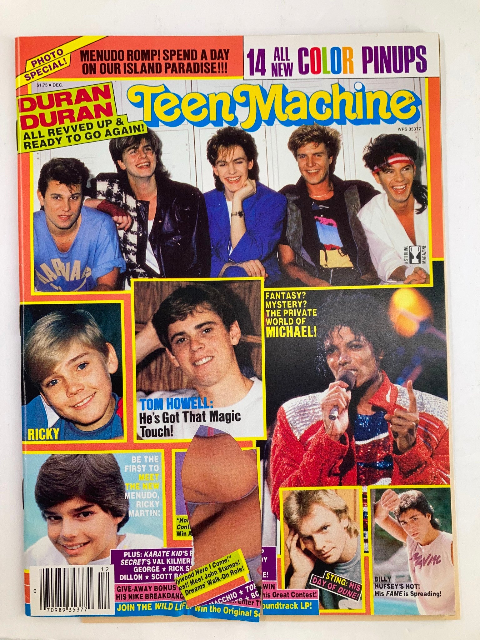 VTG Teen Machine Magazine December 1984 Vol 6 #4 Duran Duran w Poster No Label