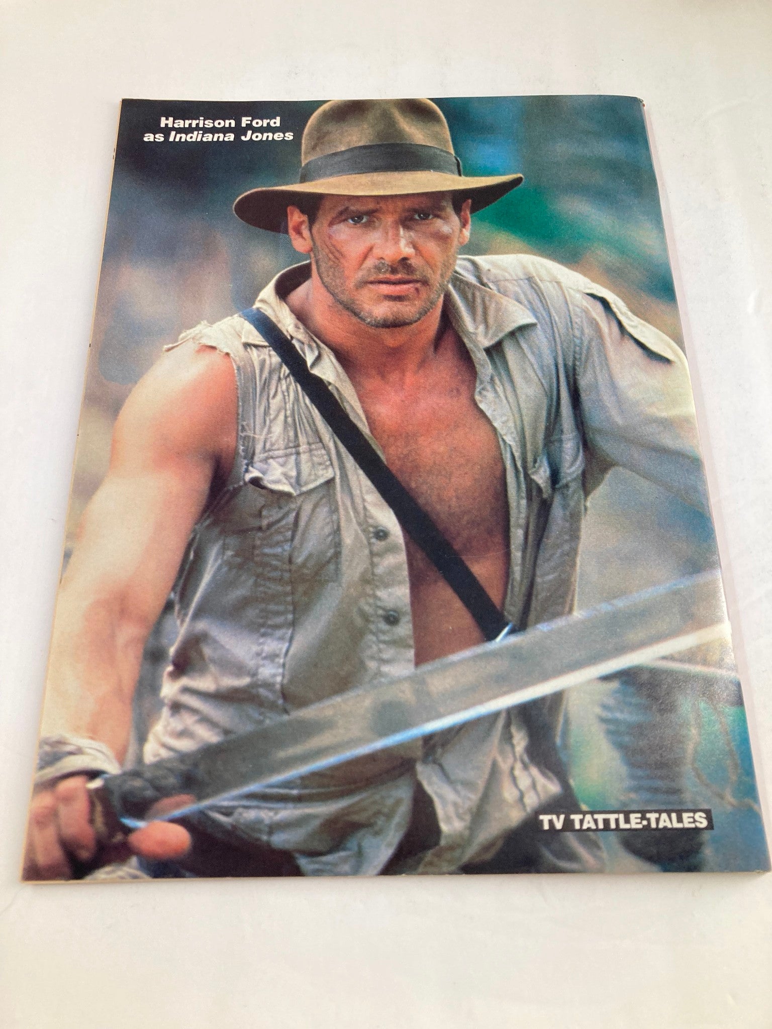 VTG TV & Movie Tattle-Tales Magazine Summer 1984 Harrison Ford w Poster No Label