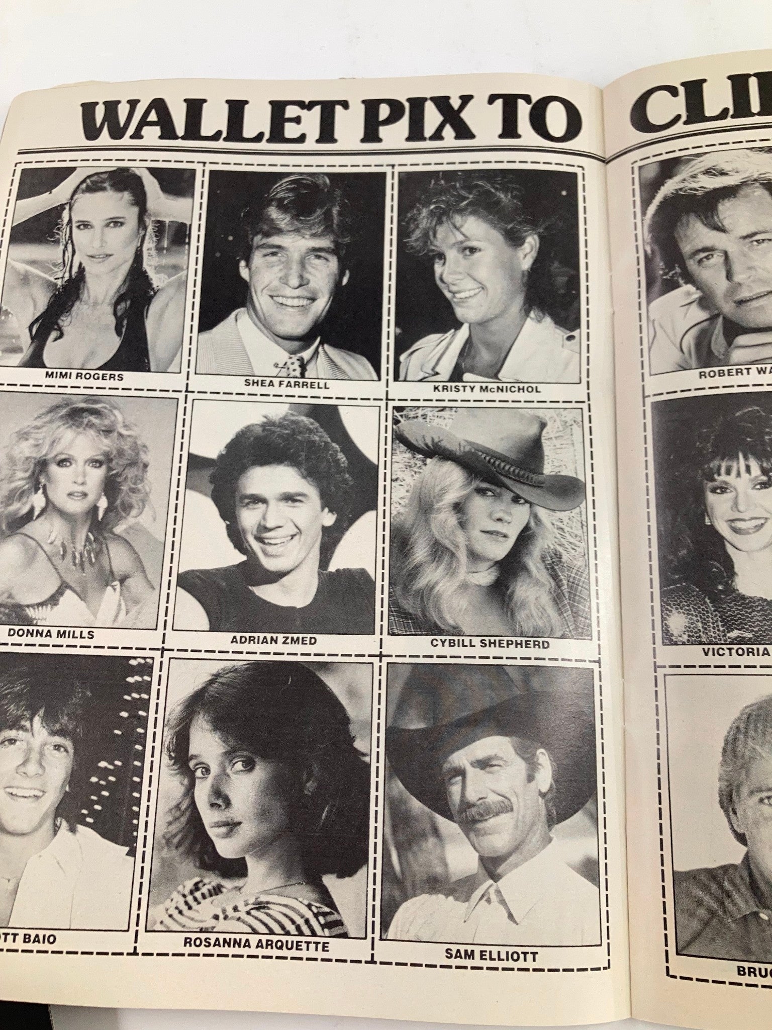 VTG TV Superstar Photo Album April 1984 Vol 31 #1 featuring a collage of TV celebrities including Mimi Rogers, Shea Farrell, and Kristy McNichol, showcasing popular faces from the 1980s entertainment scene.