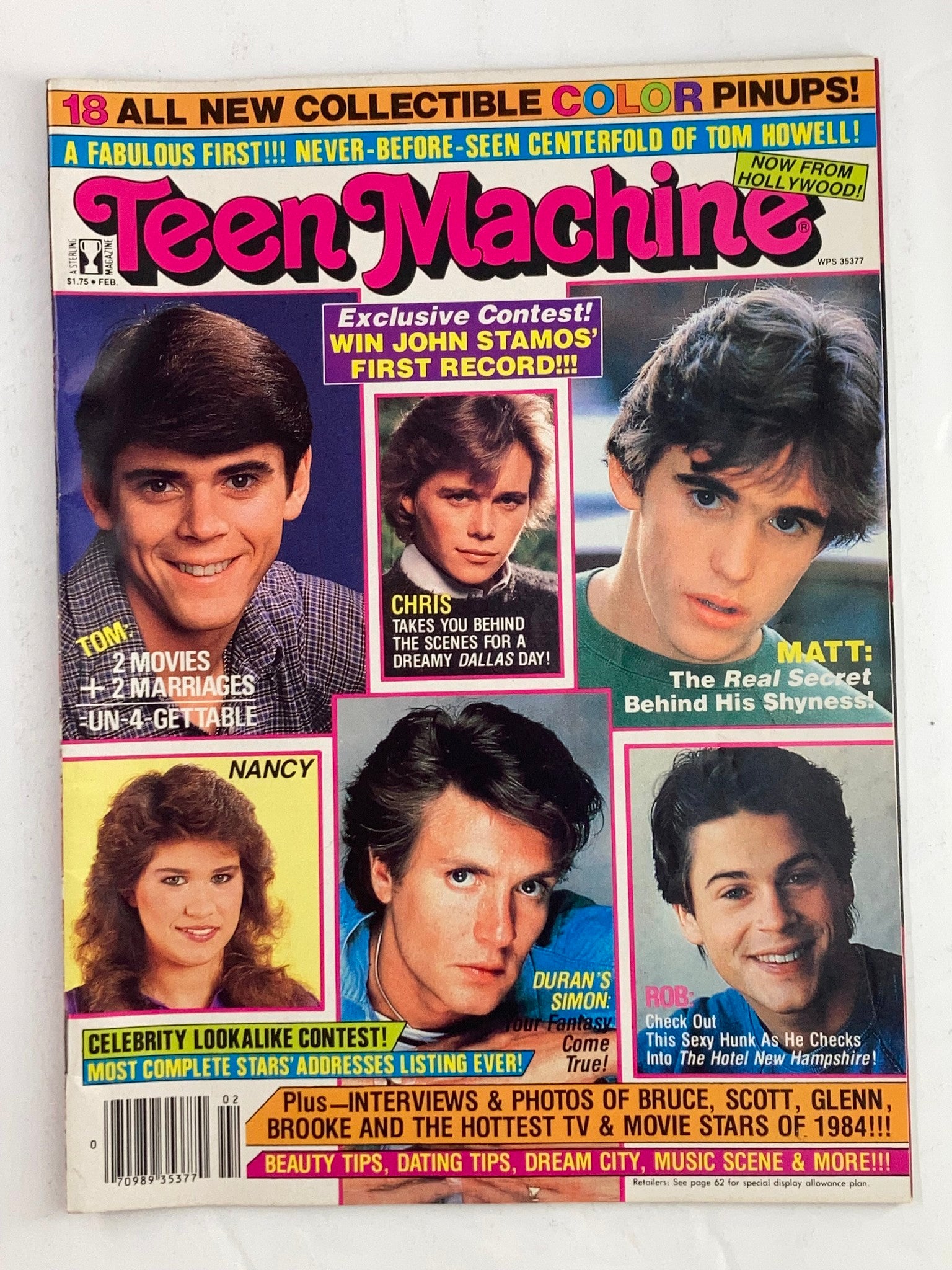 VTG Photo Screen Magazine February 1984 Vol 5 #6 Matt Dillon No Label