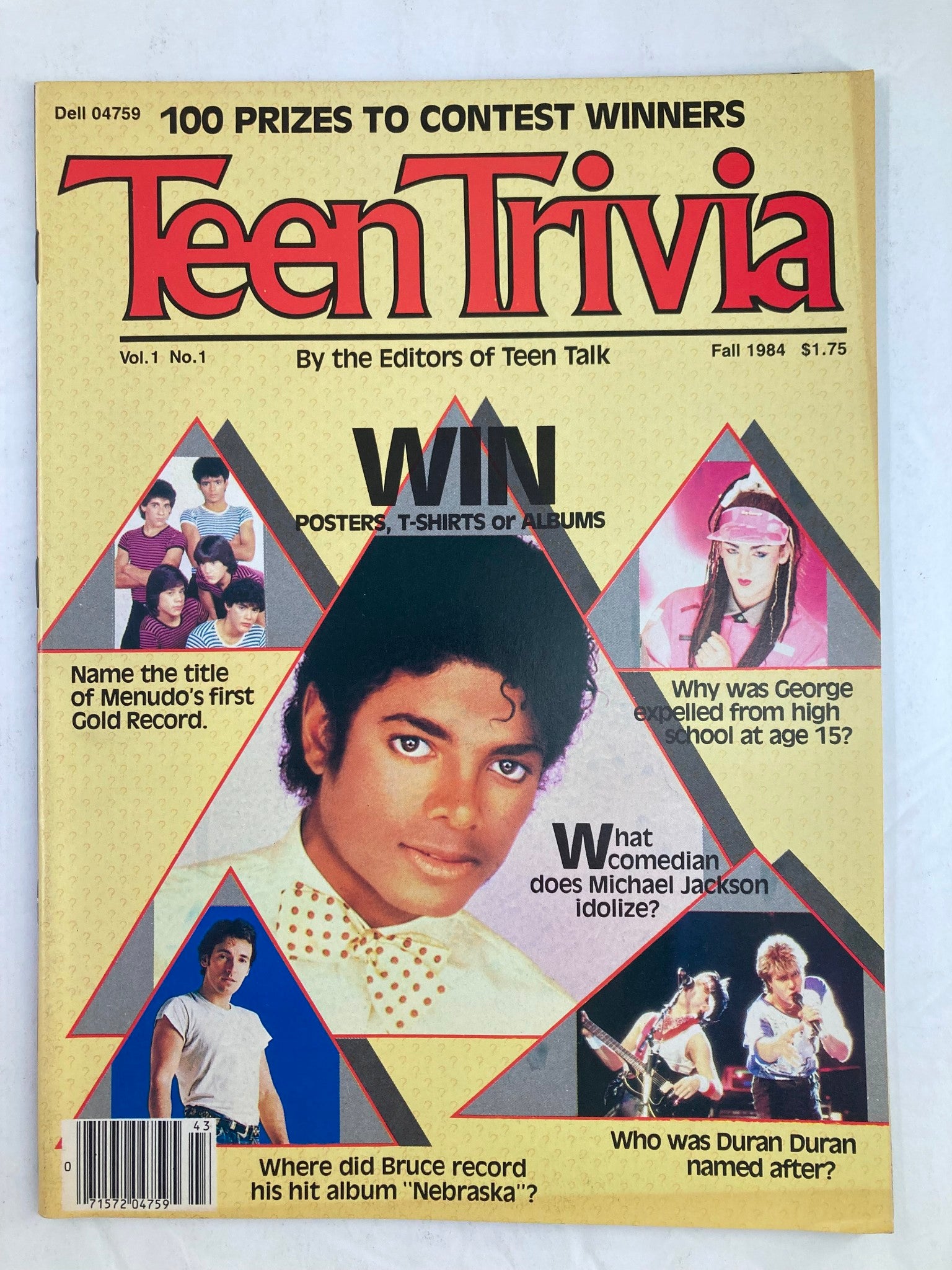 VTG Teen Trivia Magazine Fall 1984 Vol 1 #1 Michael Jackson & Menudo No Label