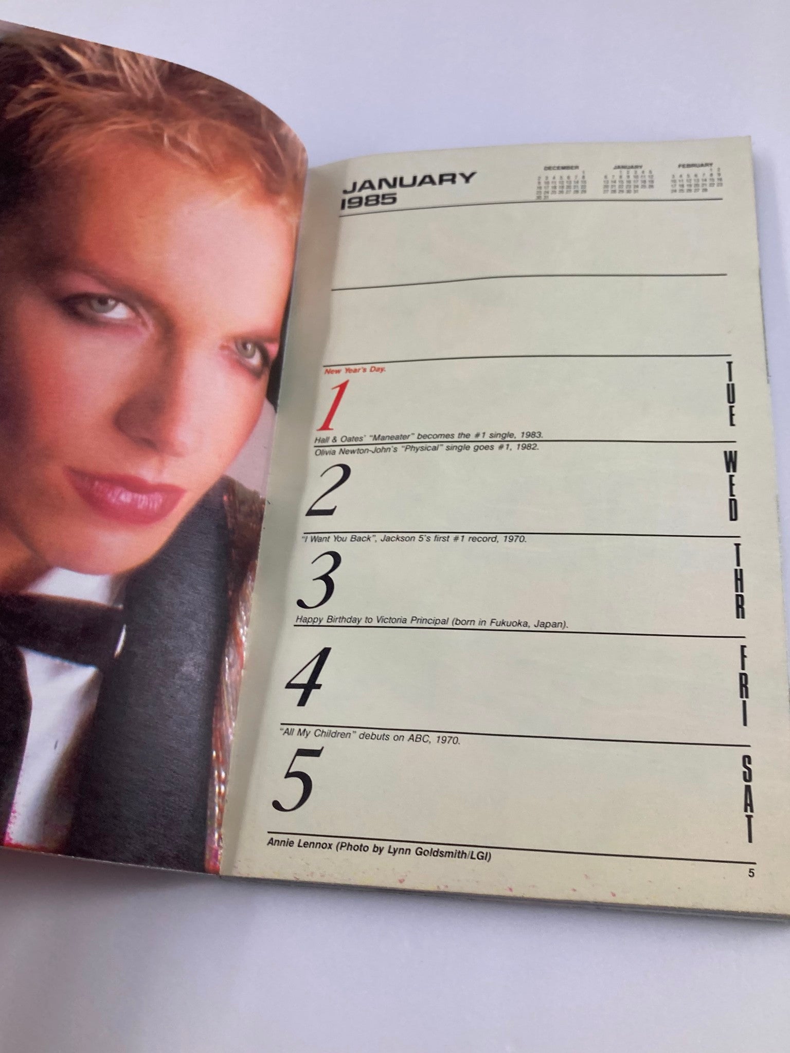 VTG Teen Superstars Datebook January 1985 Adam Ant, Chris Atkins No Label