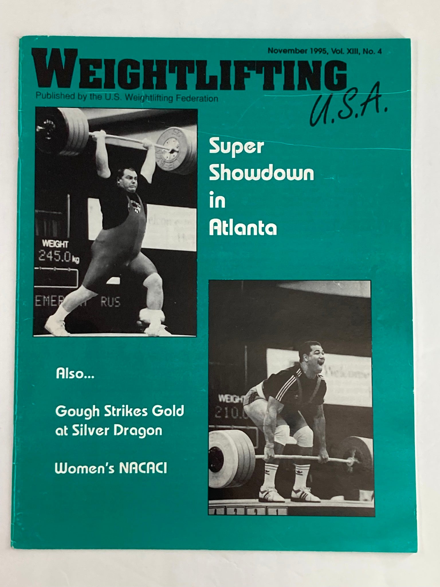 Weightlifting USA Magazine Vol 13 #4 November 1995 Super Showdown in Atlanta