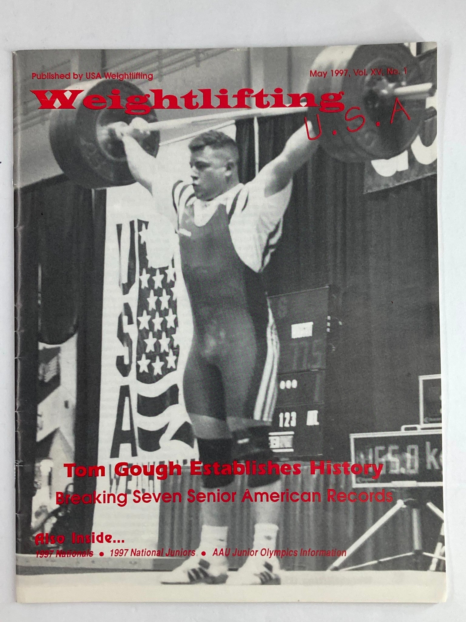 Weightlifting USA Magazine Vol 15 #1 May 1997 Tom Gough Establishes History